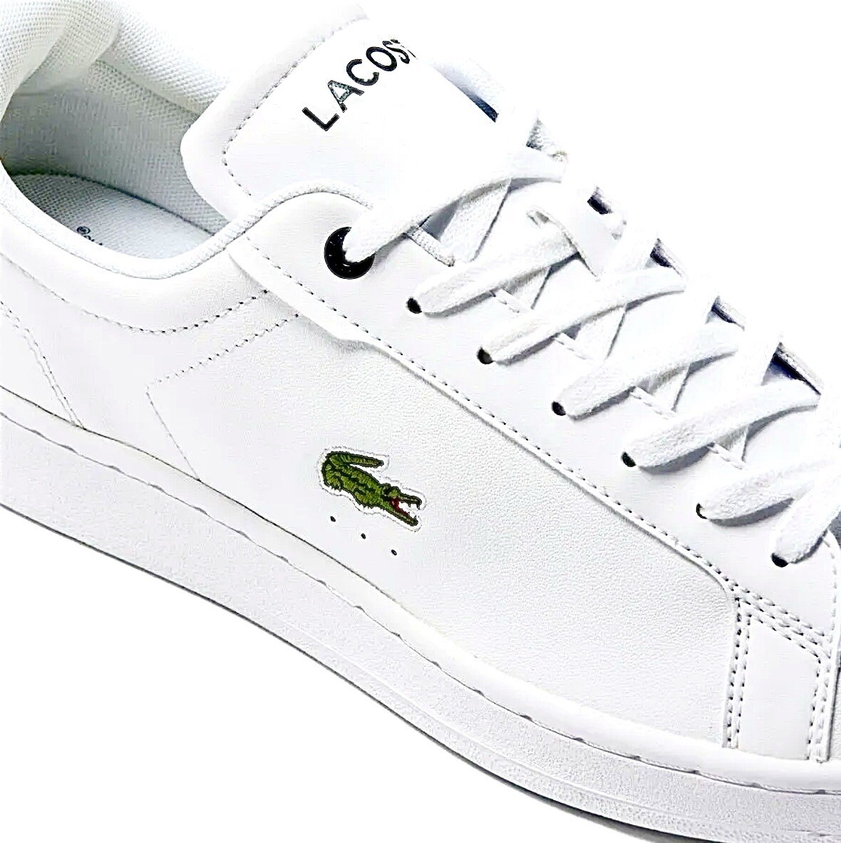 🐊LACOSTE Carnaby Pro BL23 1 SMA Men’s 9-1/2 Sneaker White Leather 745SMA0110042