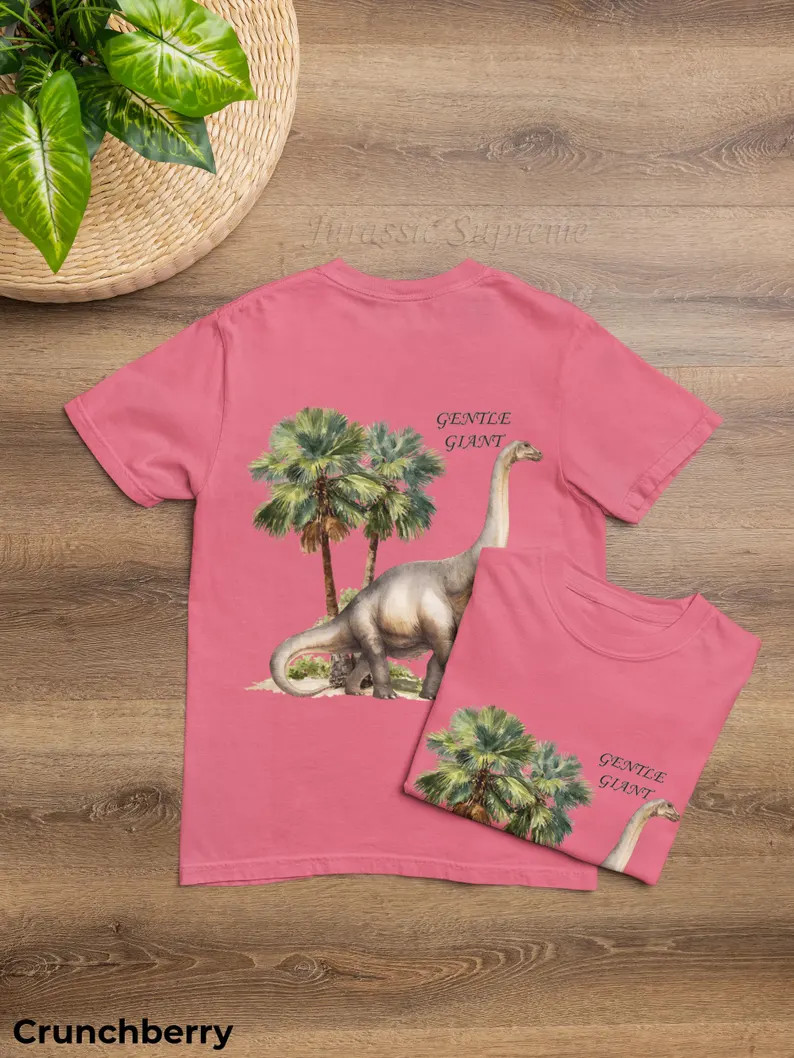Brachiosaurus Gentle Giant Comfort Tee Dinosaur Shirt Men Women