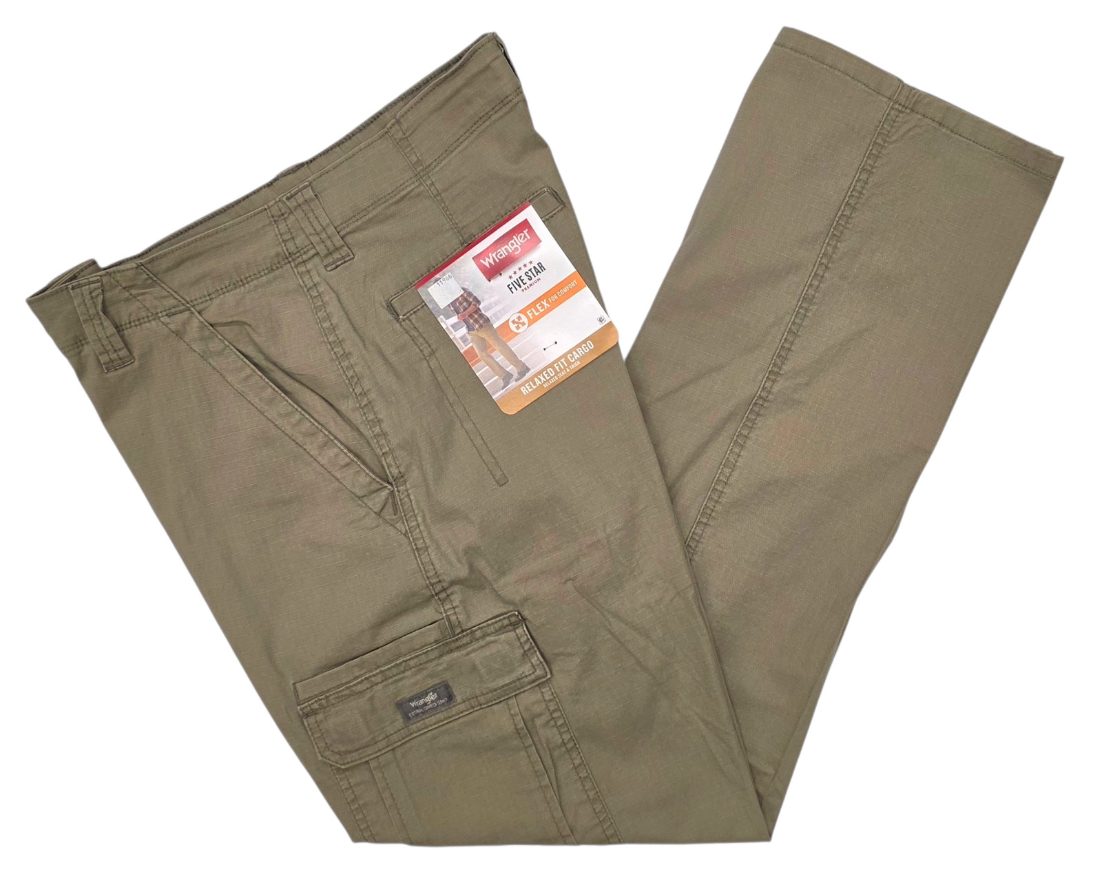 Wrangler #11966 NEW Men’s Relaxed Fit Stretch Cargo Pants