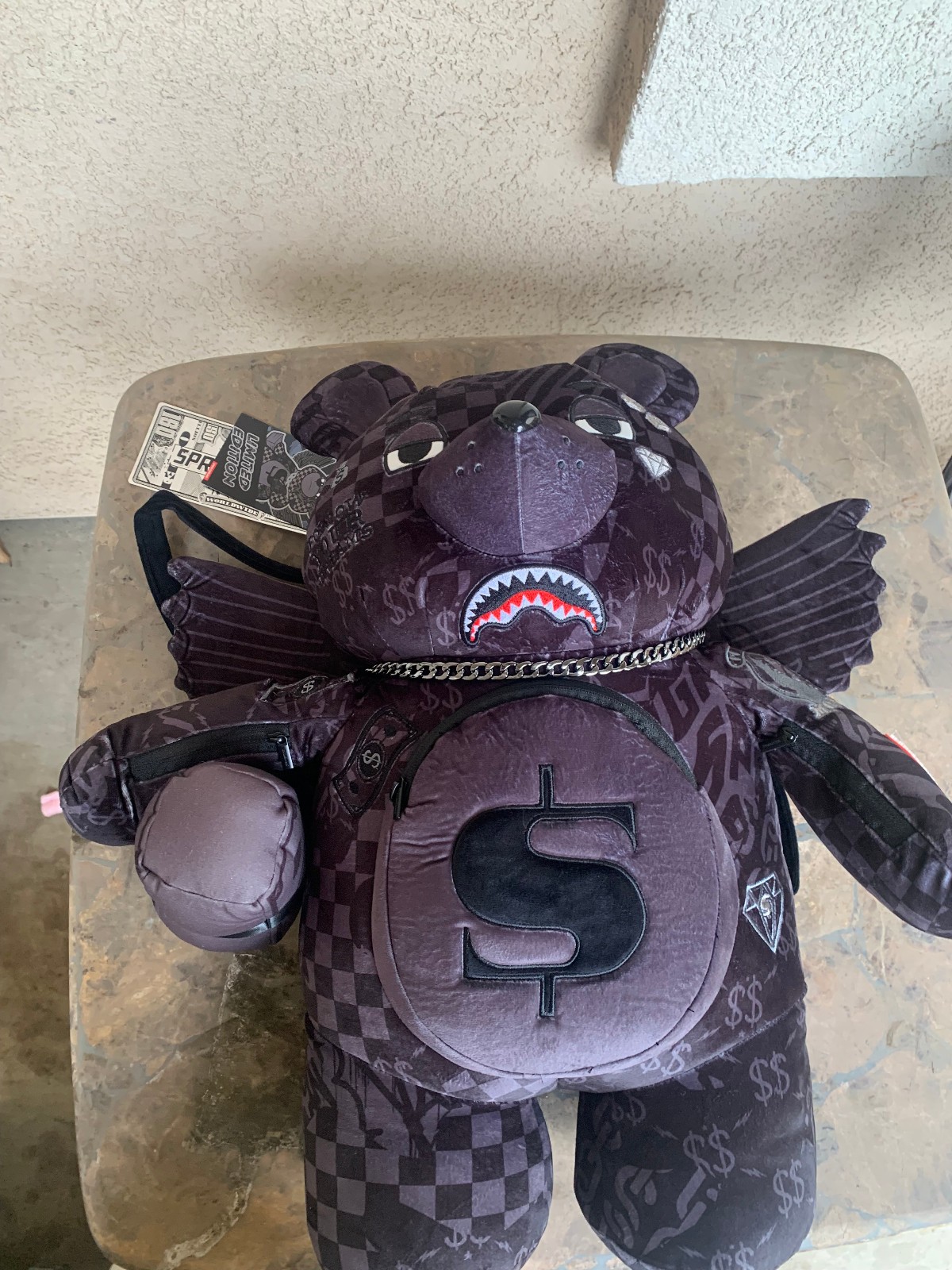 sprayground 4am money wing bear backpack