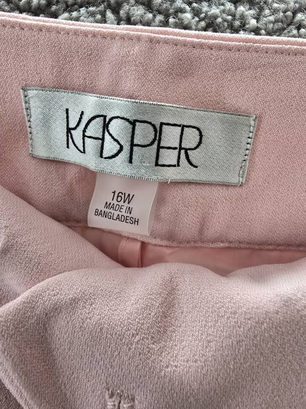 KASPER Plus Size Straight-Leg Pants Women’s 16W Tutu Pink Zip/Hook & Bar Closure