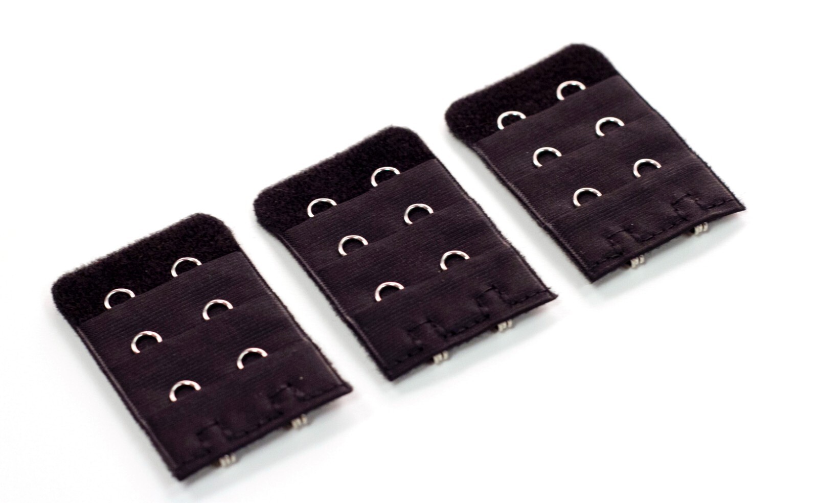 More of Me to Love Bra Extender 3-Pack – Black – 2 Hook, 3 Hook, 4 Hook