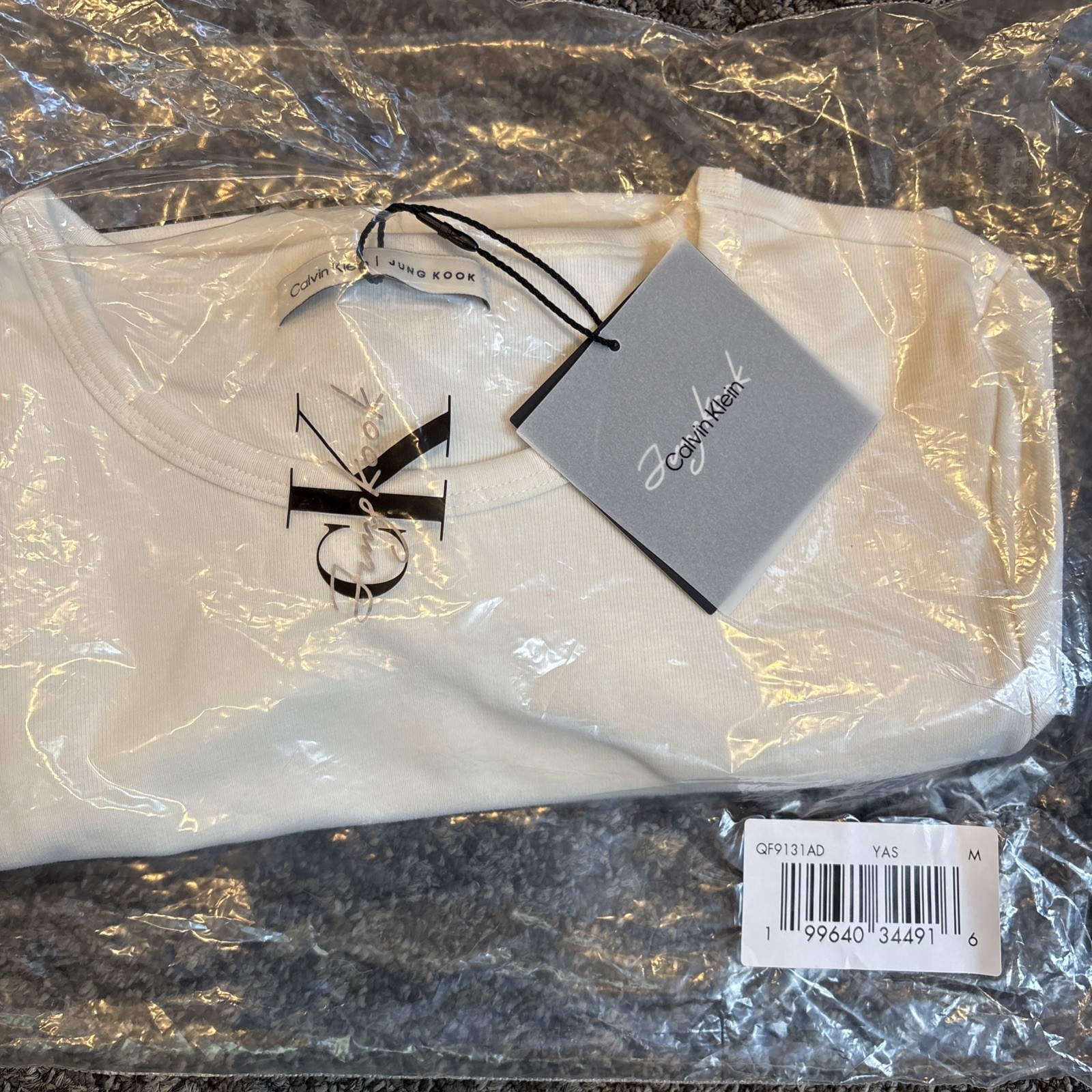 Jung Kook Calvin Klein Tofu T-shirt Bralette Size M New Limited Edition CKJK