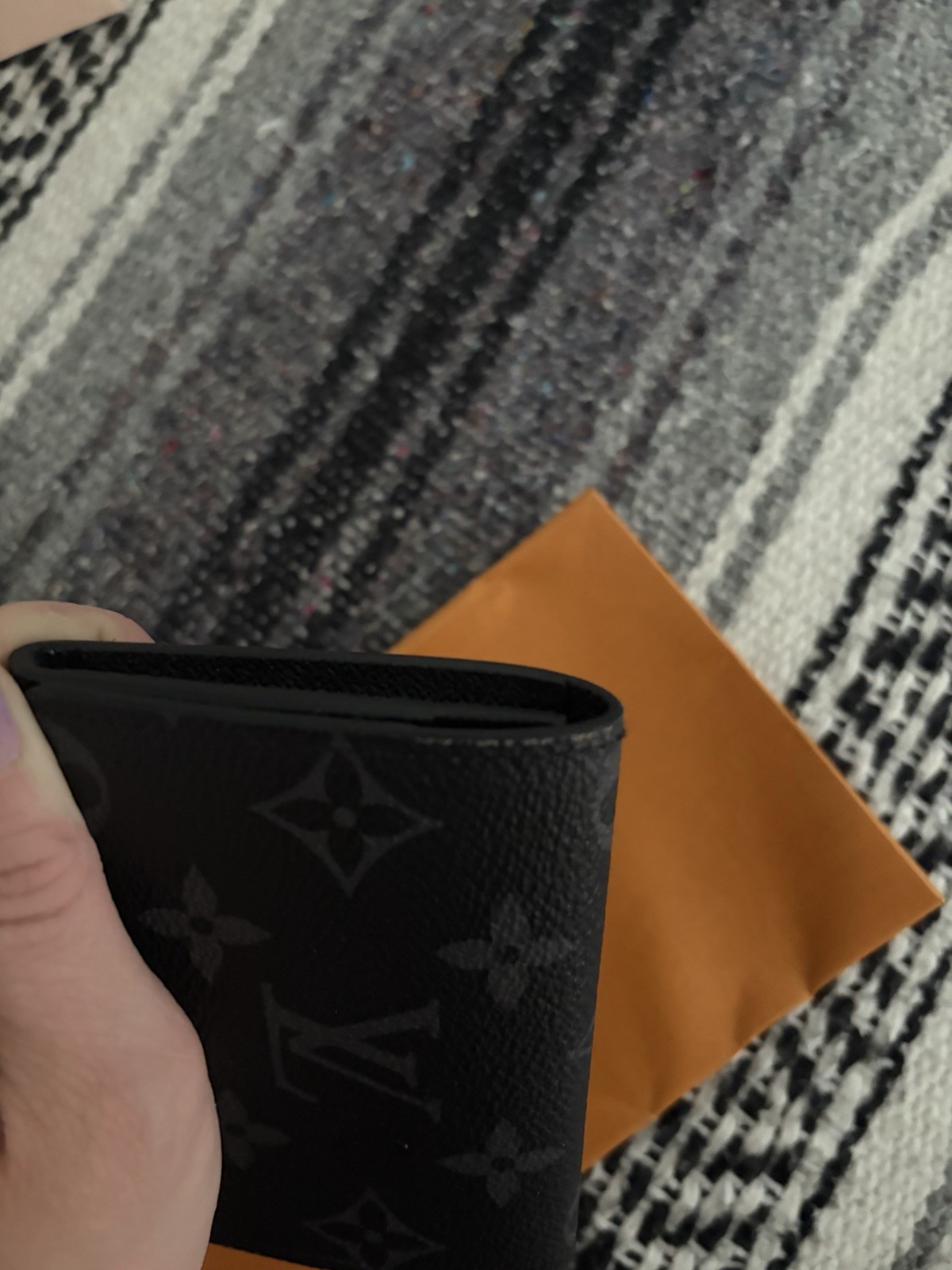 Authentic Louis Vuitton Envelope Business Card Holder Monogram Leather