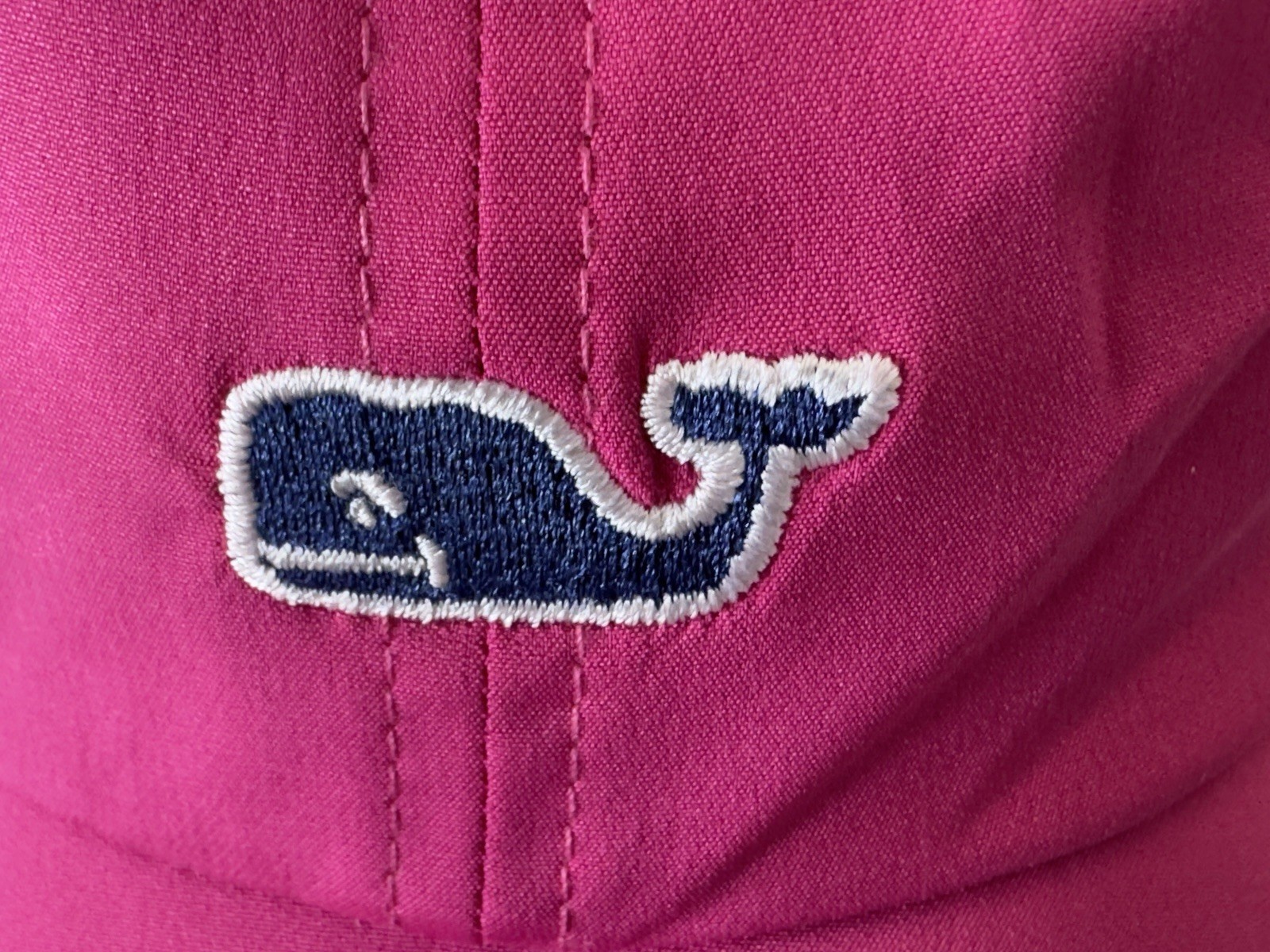 Vineyard Vines Pink Sports Whale Logo Embroidered Adjustable Cap Women