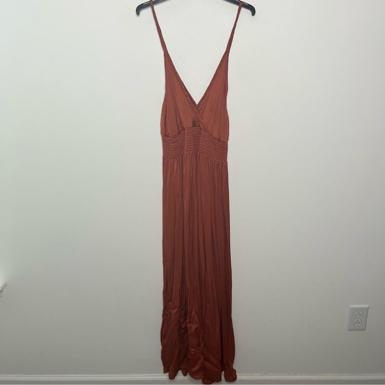 Louise Misha Plum Dress in Terracotta 40