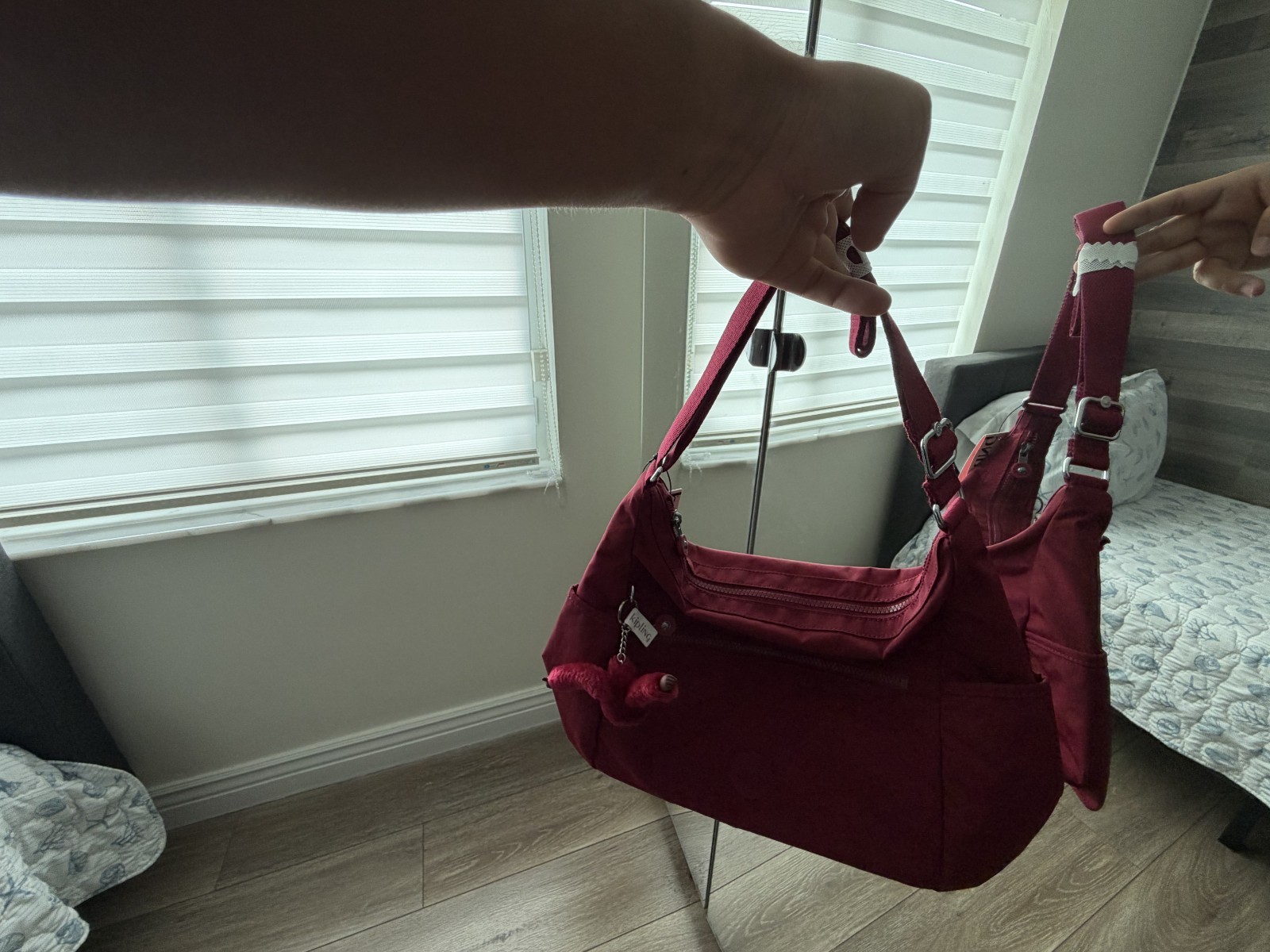 Kipling Alenya Crossbody Bag Deep Burgundy Red Lightweight Travel Purse NEW