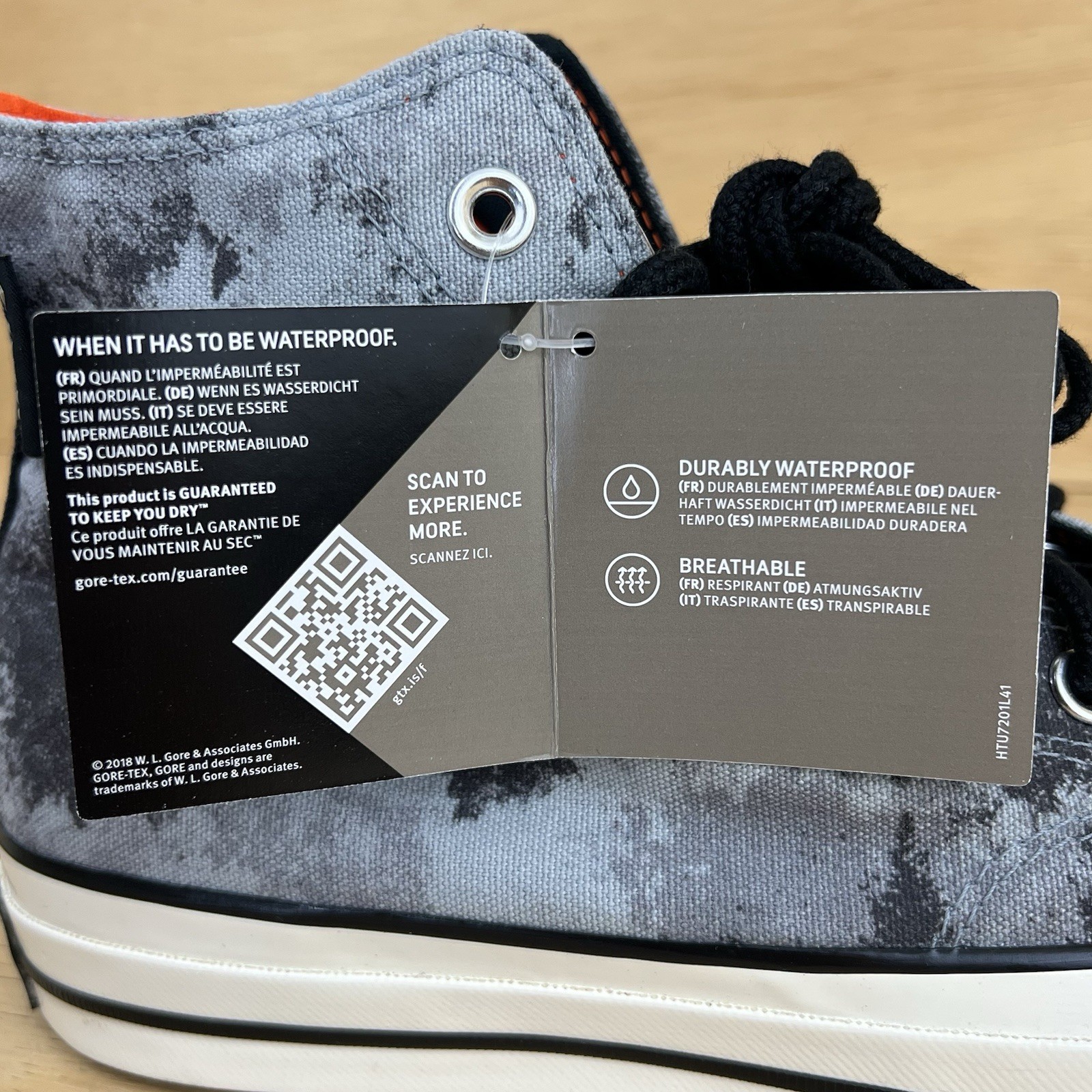 Converse Chuck 70 Hi GTX Gore-Tex ‘Ash Stone’ 172206C Men’s Size 9