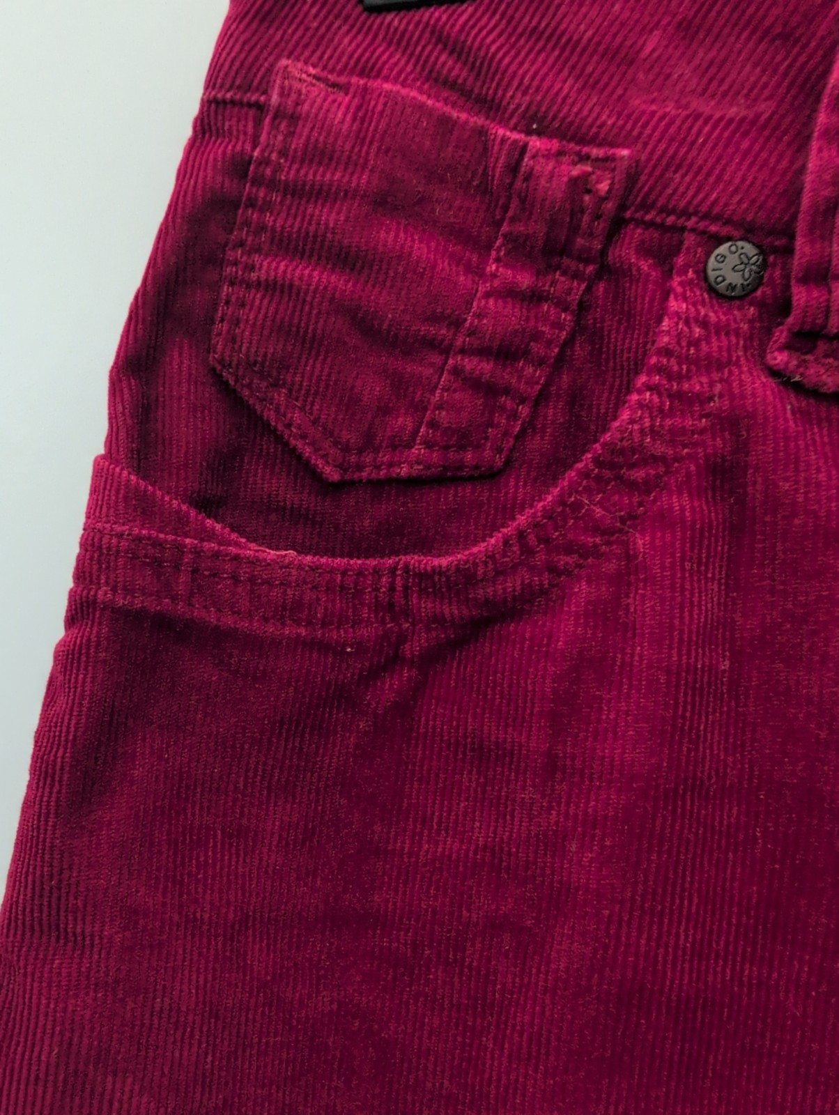 M&S Indigo Collection Corduroy Mini Skirt in Berry Colour Size UK 14 Length 18″.