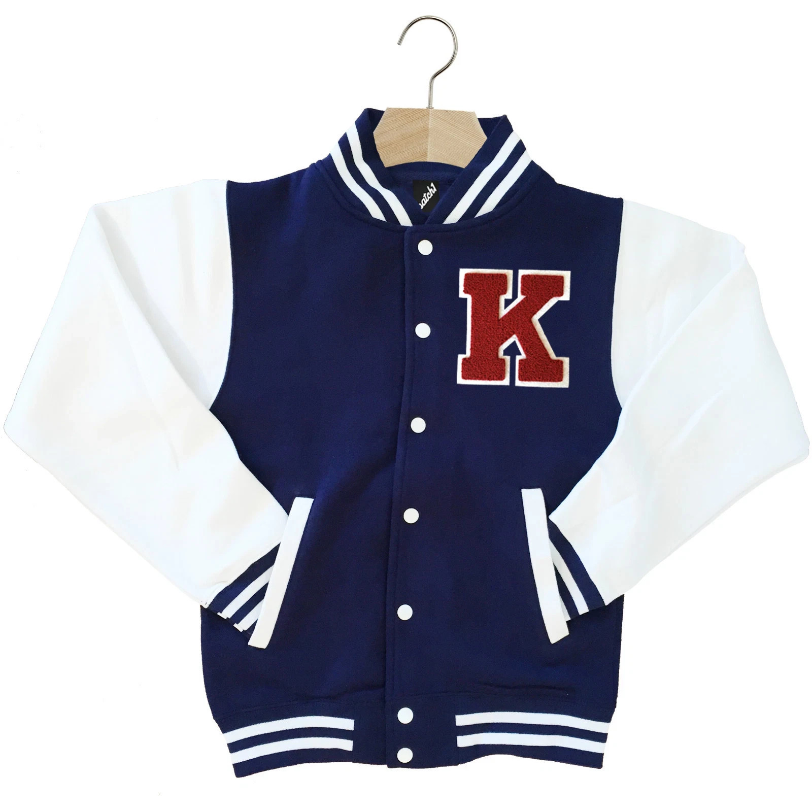 CLASSIC VARSITY BASEBALL JACKET UNISEX PERSONALIZED GENUINE US G COLLEGE LETTER