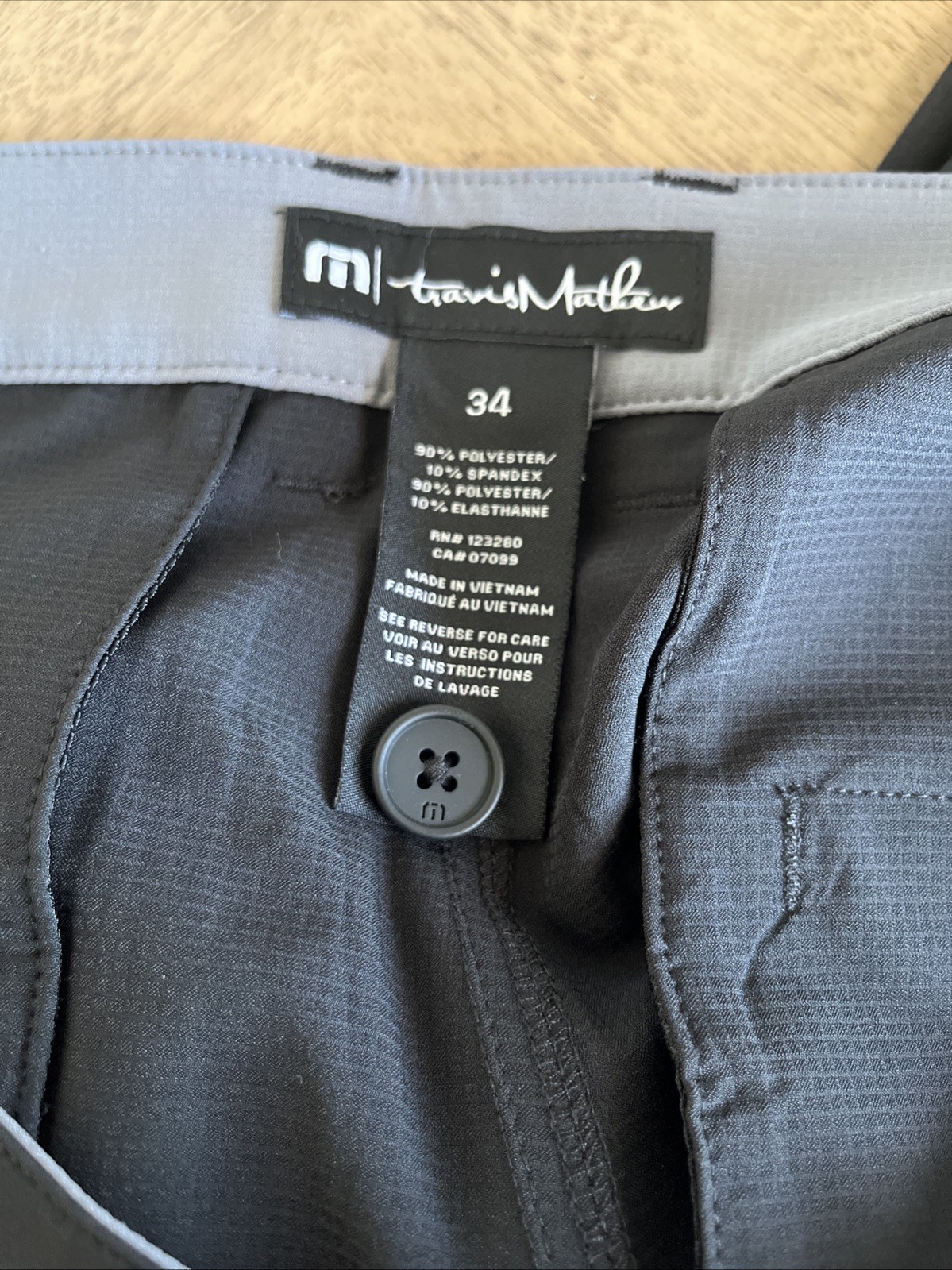 Travis Mathew Pants Mens 34×32 Black Right On Time Performance Stretch Pants