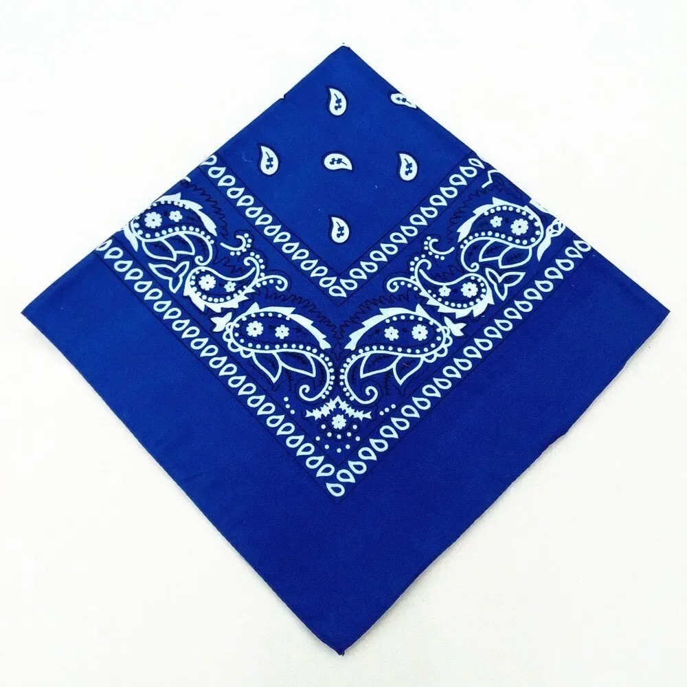 1-10Pcs Bandana 100% Cotton Paisley Print Double-Sided Scarf Head Neck Face Mask
