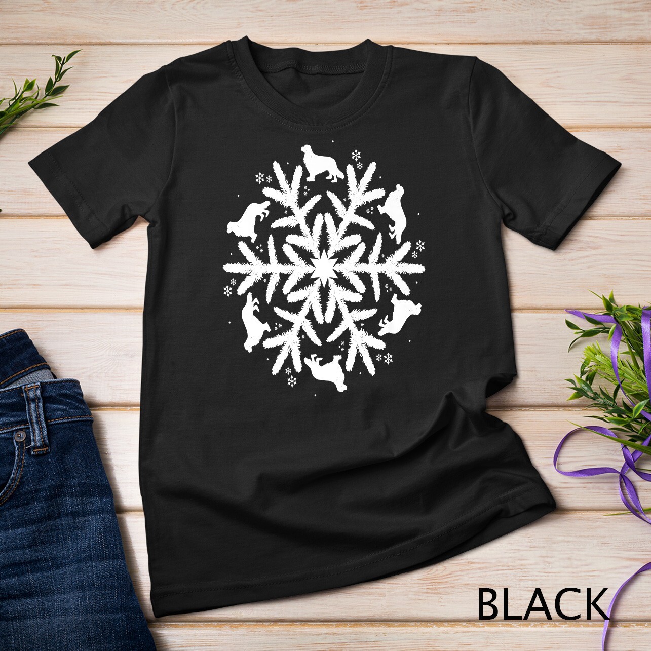 Cavalier King Charles Spaniel T-Shirt Snowflake Unisex T-shirt