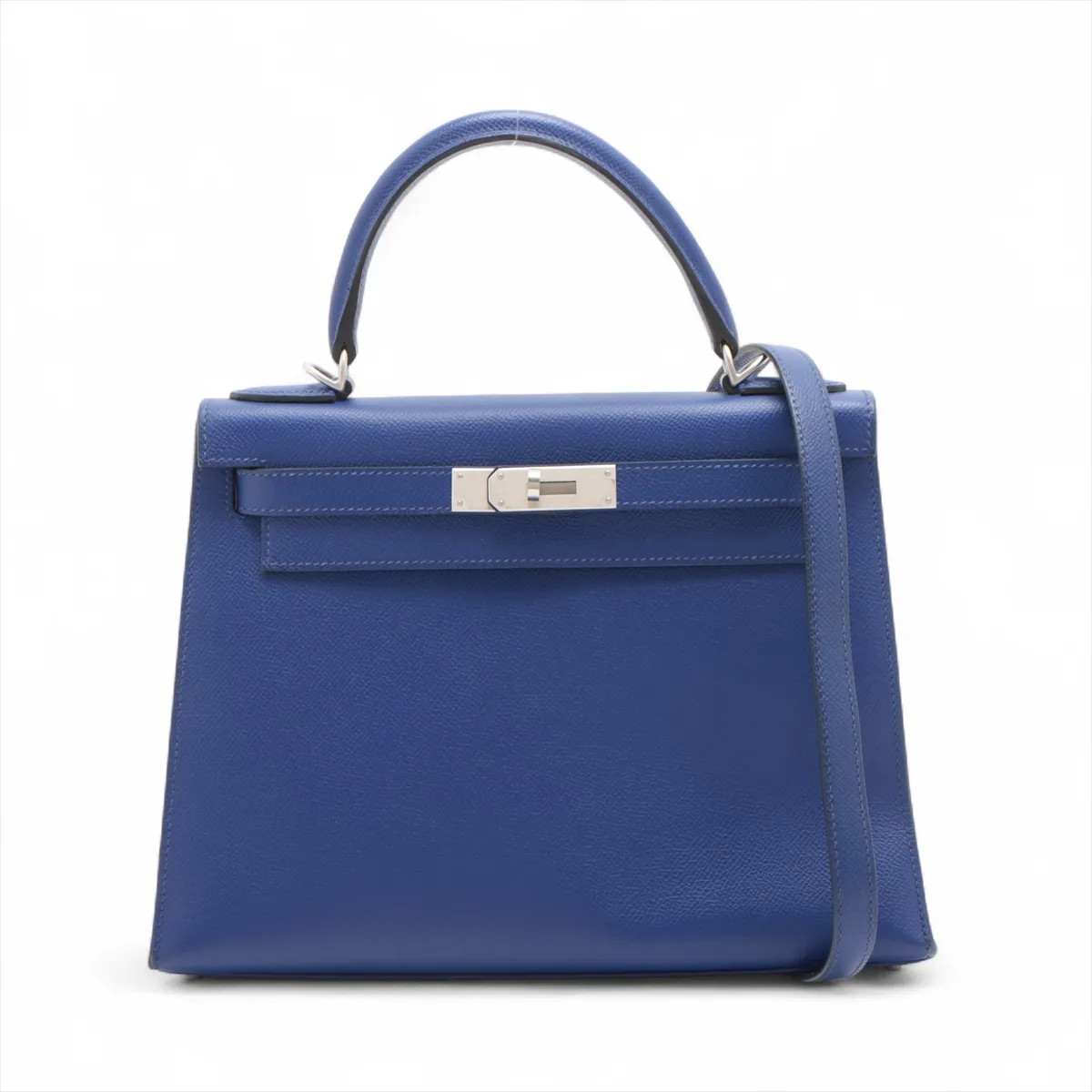 Hermès Kelly 28 Serie Veau Epsom Blue Electric Matte silver hardware B: 2023