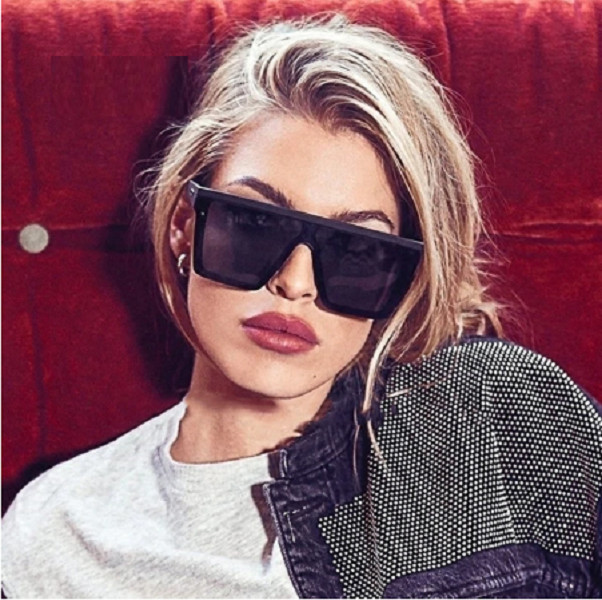 Men’s Women’s Sunglasses Fashion Designer Square Flat Black Lens Retro New Style
