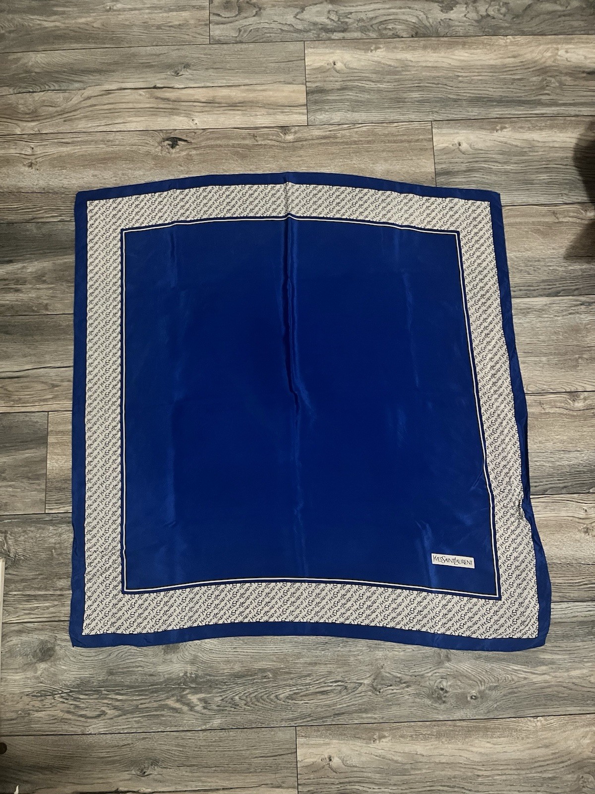 Vintage 100% Silk Yves Saint Laurent Scarf (35 in x 34 in)