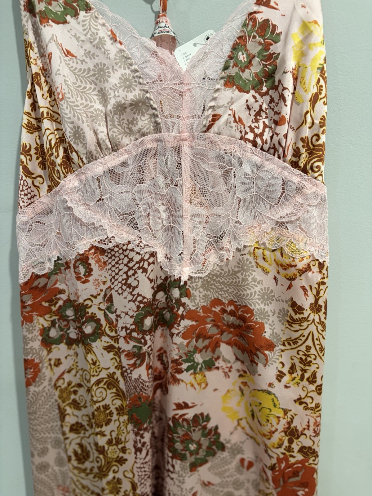 Free People Intimates Right Now Slip Dress In BLUSH COMBO BNWT Size Medium