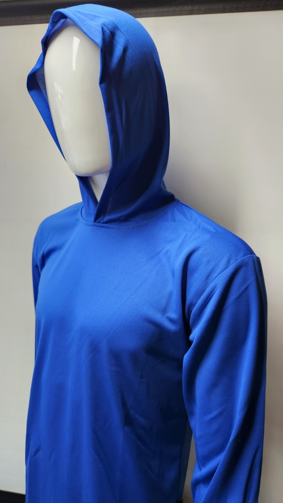 BLACK, Grey, BLUE Long Sleeve Safety Shirt With Hoodie, Polyester Birdeye Mesh