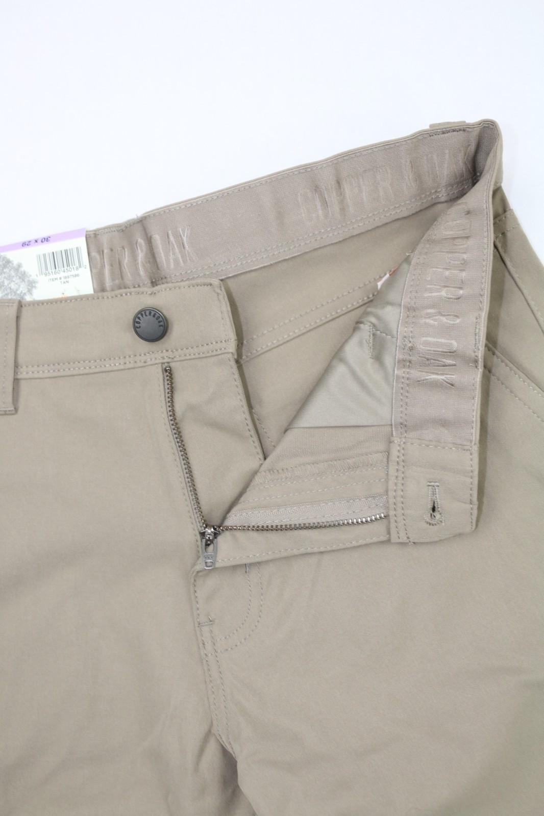 Copper and Oak Supply Co Utility Pants Men 30×29 Tan Straight Fit Tech