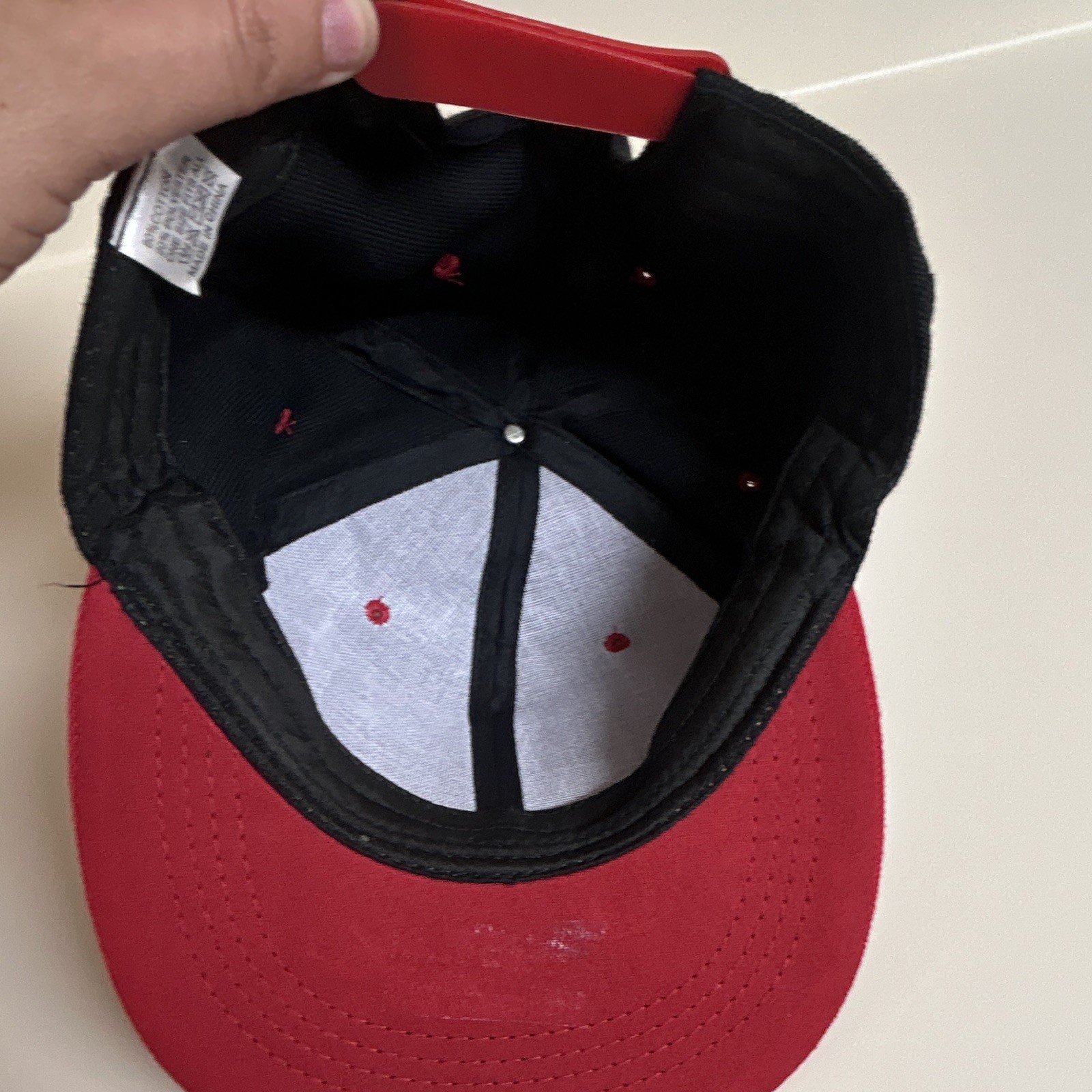 New League Snapback Hat Black/Red One Size Adjustable Monster Graphic Print