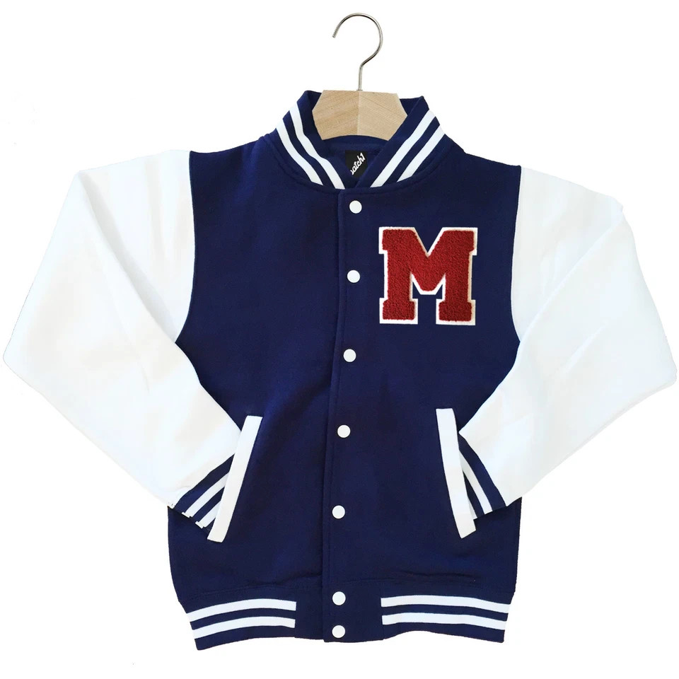 CLASSIC VARSITY BASEBALL JACKET UNISEX PERSONALIZED GENUINE US G COLLEGE LETTER