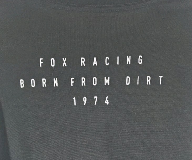 Fox Tech TruDri Men’s L Black/Gray Long Sleeve Crew Neck Graphic Logo Tee