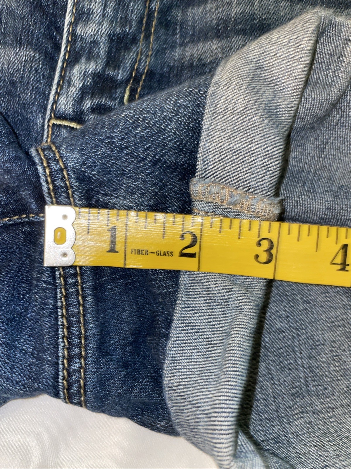 American Eagle Jean Shorts Stretch Boy Midi Cuffed Size 10 Dark Wash Trendy
