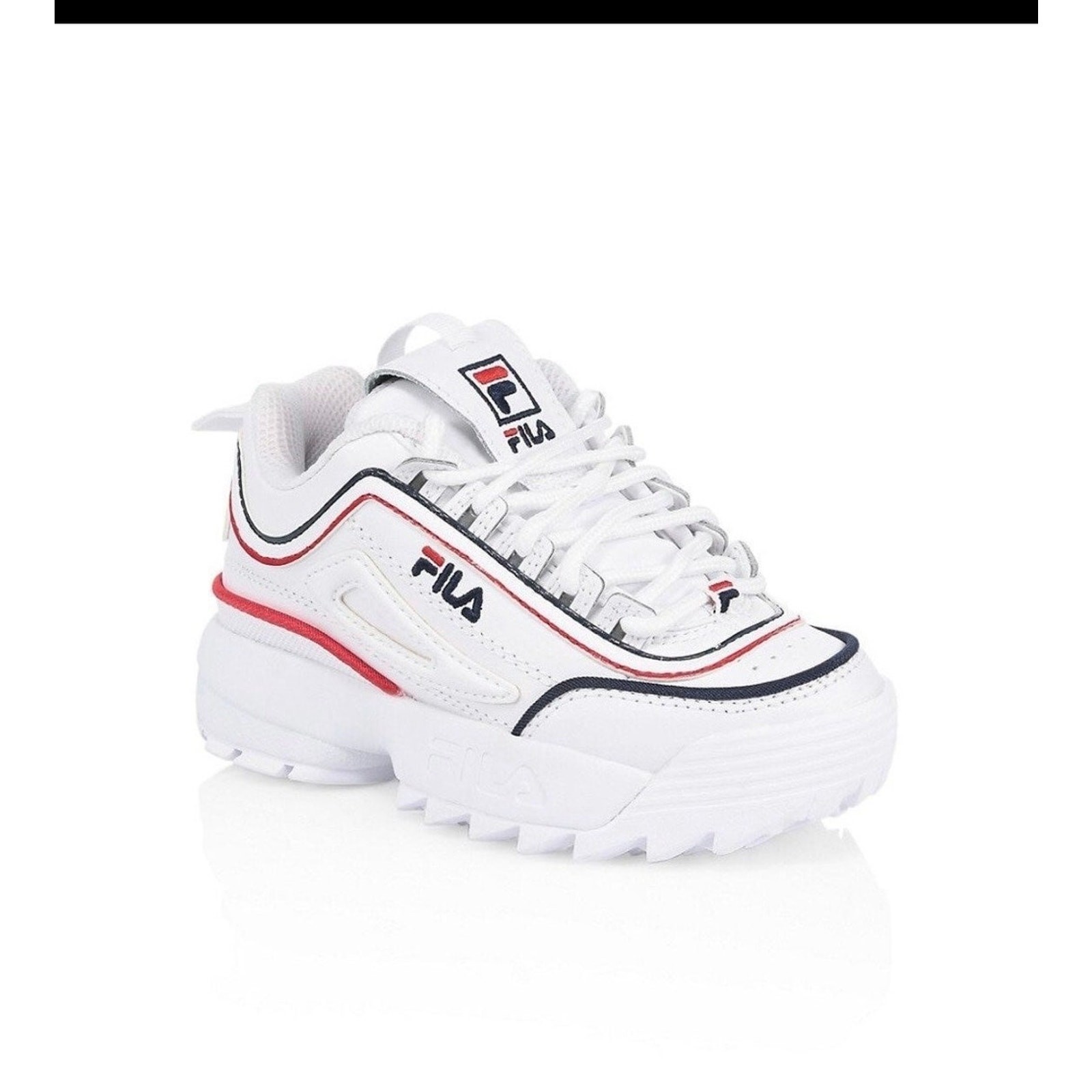 Fila Diruptor II Contrast Piping Little Kids’ Shoes White-Navy-Red Size 13