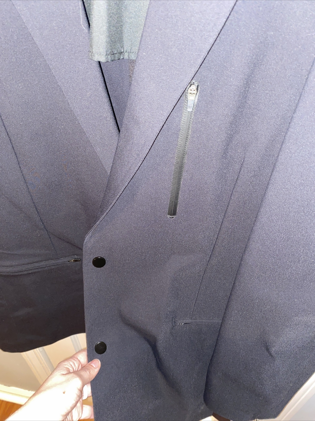 Paskho Individualist Slim Fit Technical Travel Blazer – Black/XL