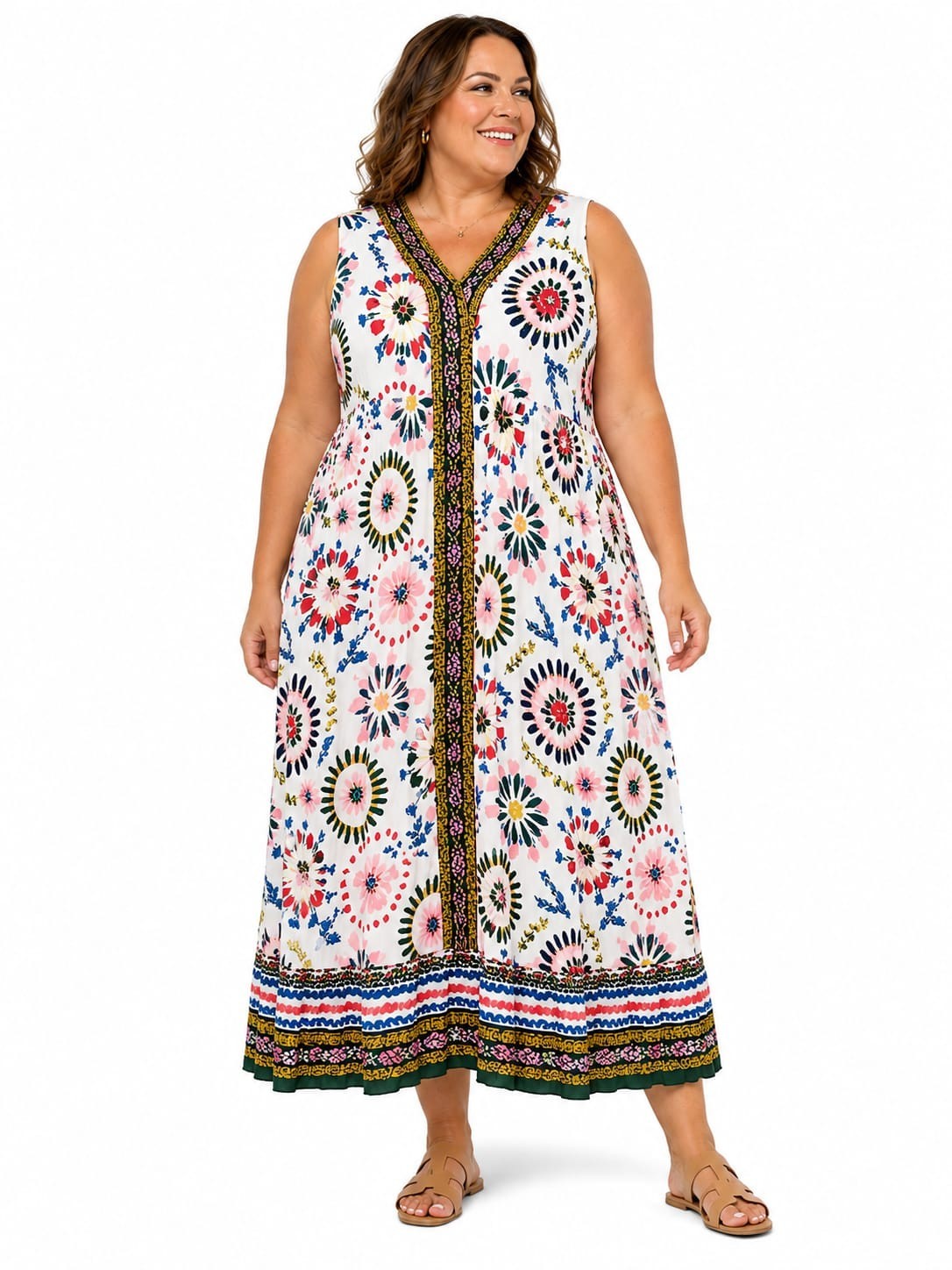 Rockmans Colourful Maxi Dress With Beautiful Print RRP – $99.99