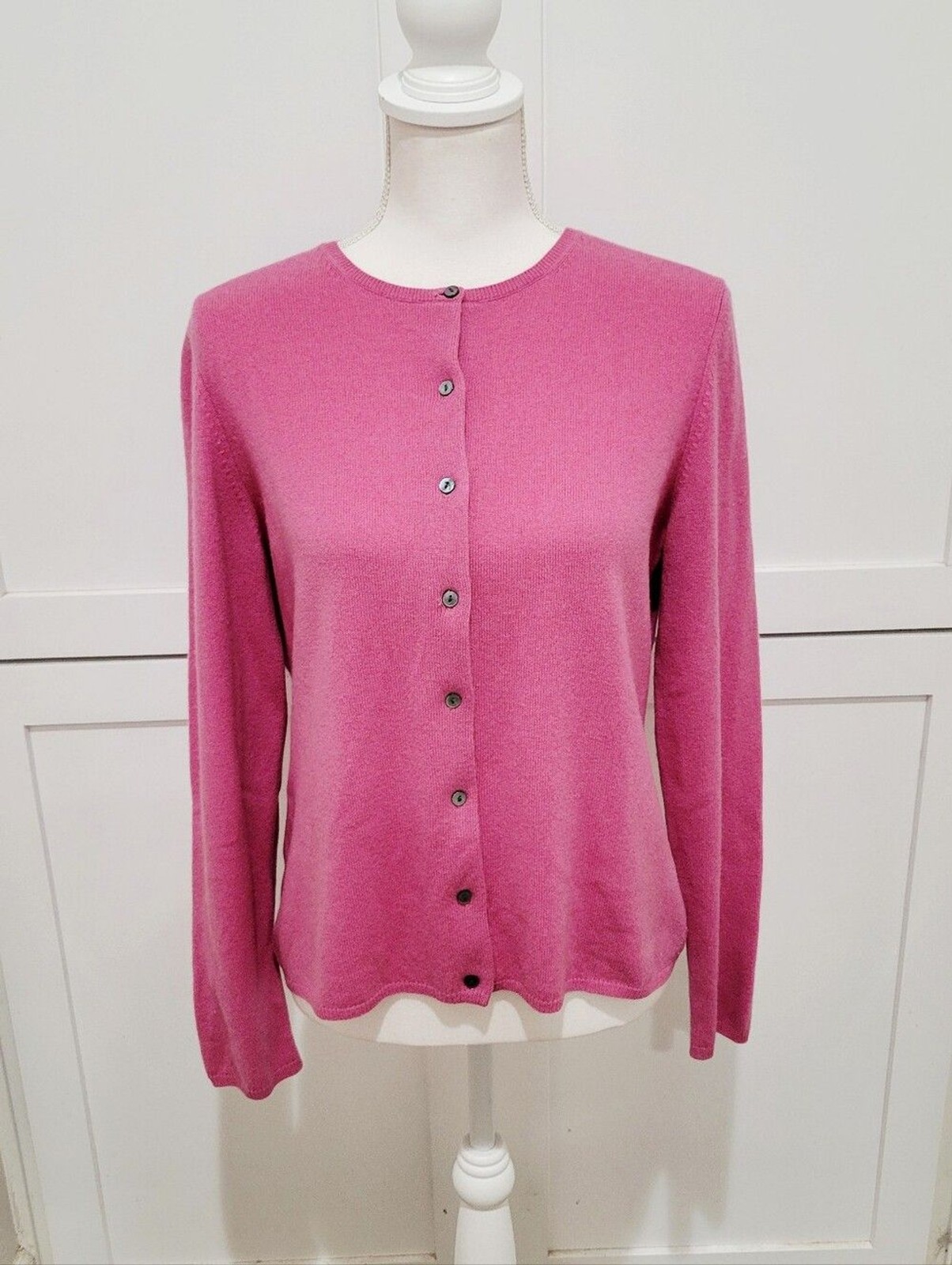 Charter Club 100% Cashmere Pink Cardigan Sweater | Size Medium