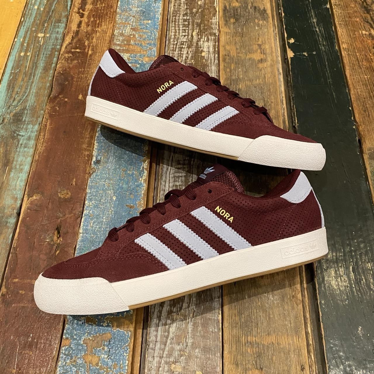 Adidas Originals NORA Skate Shoes Maroon Sneakers HQ4698 Mens New All Sizes