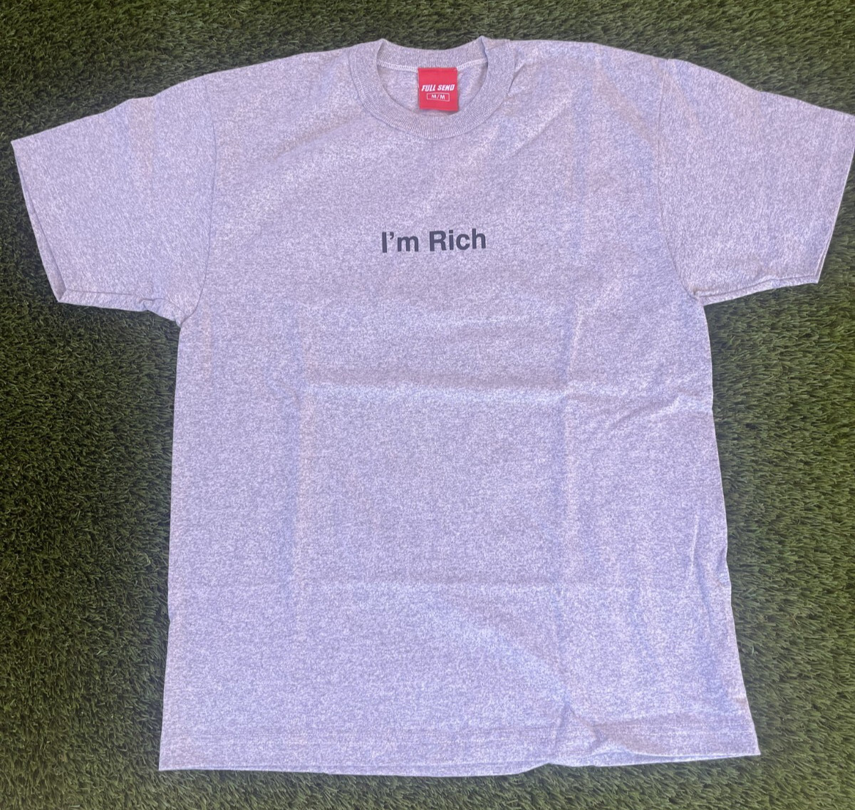 Nelk Full Send I’m Rich Money Buys Happiness T-Shirt Size Medium Funny Gray Tee