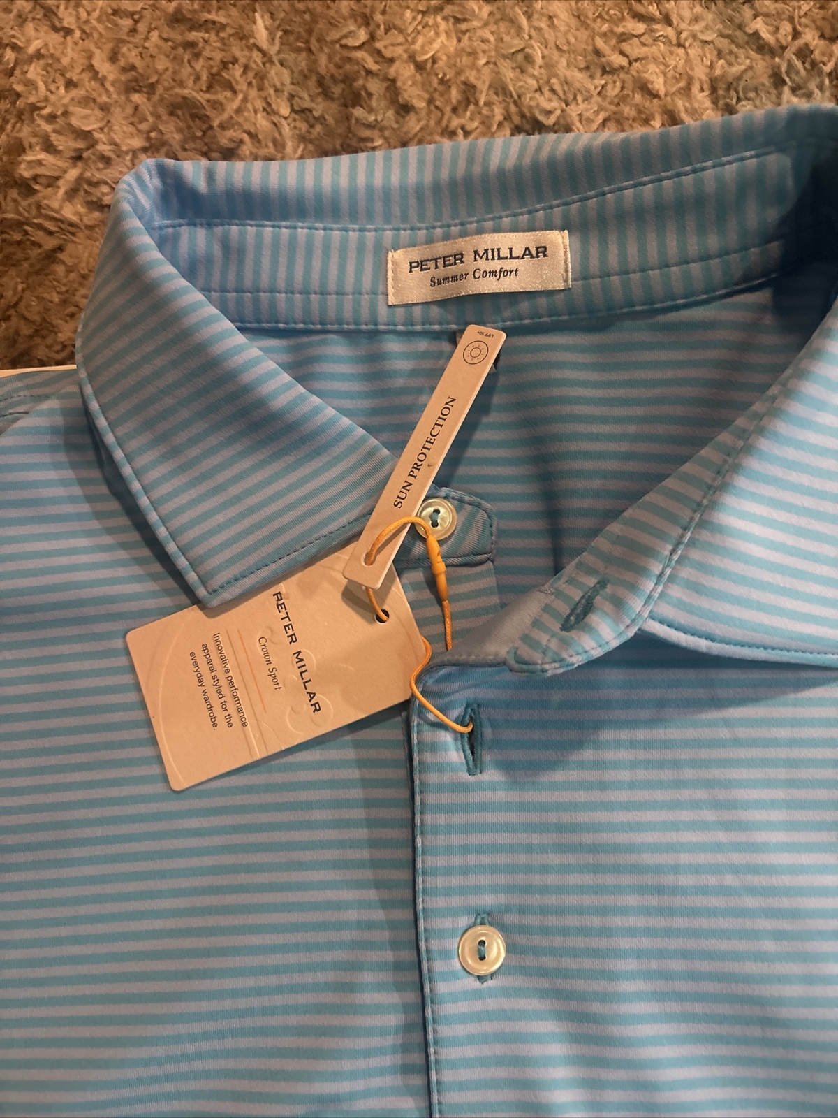 PETER MILLAR SUMMER COMFORT CROWN SPORT NEW MEN’S POLO SHIRT SIZE XL $100