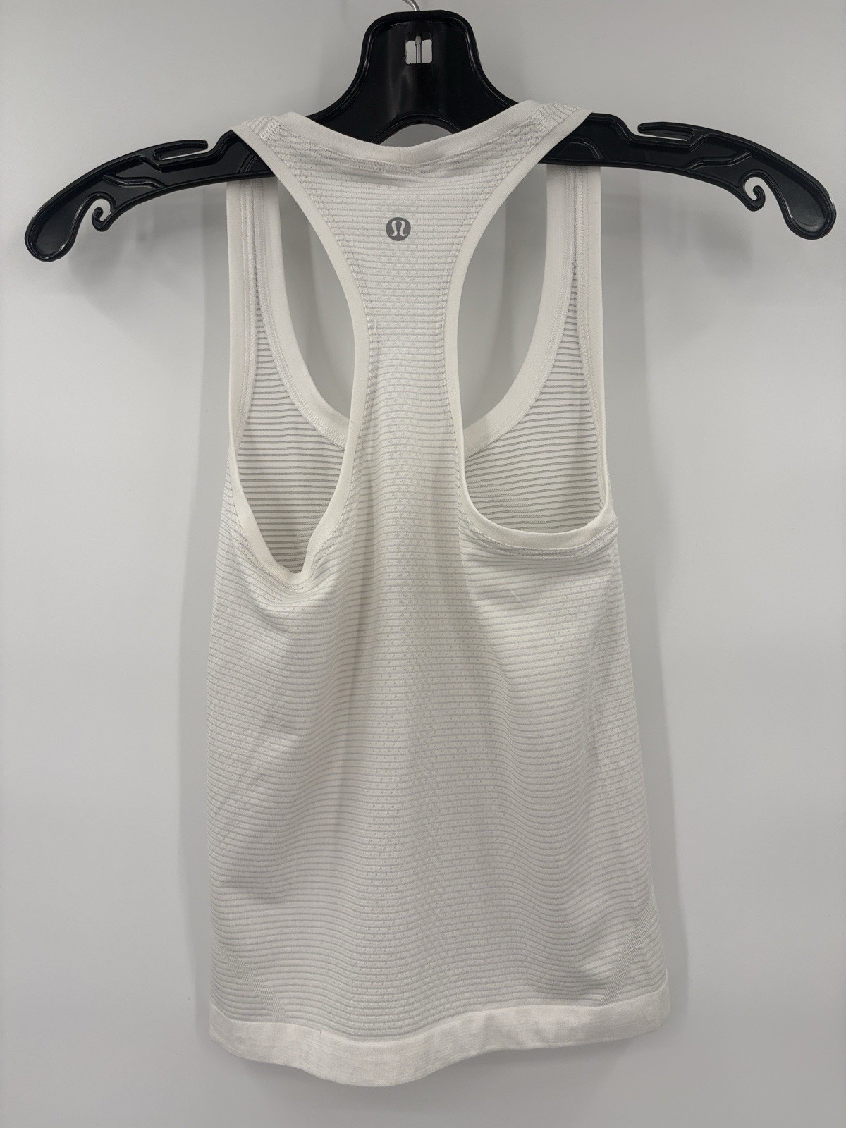 Lululemon White Stripe Swiftly Tech Racerback Tank Top Womens Size Unknown