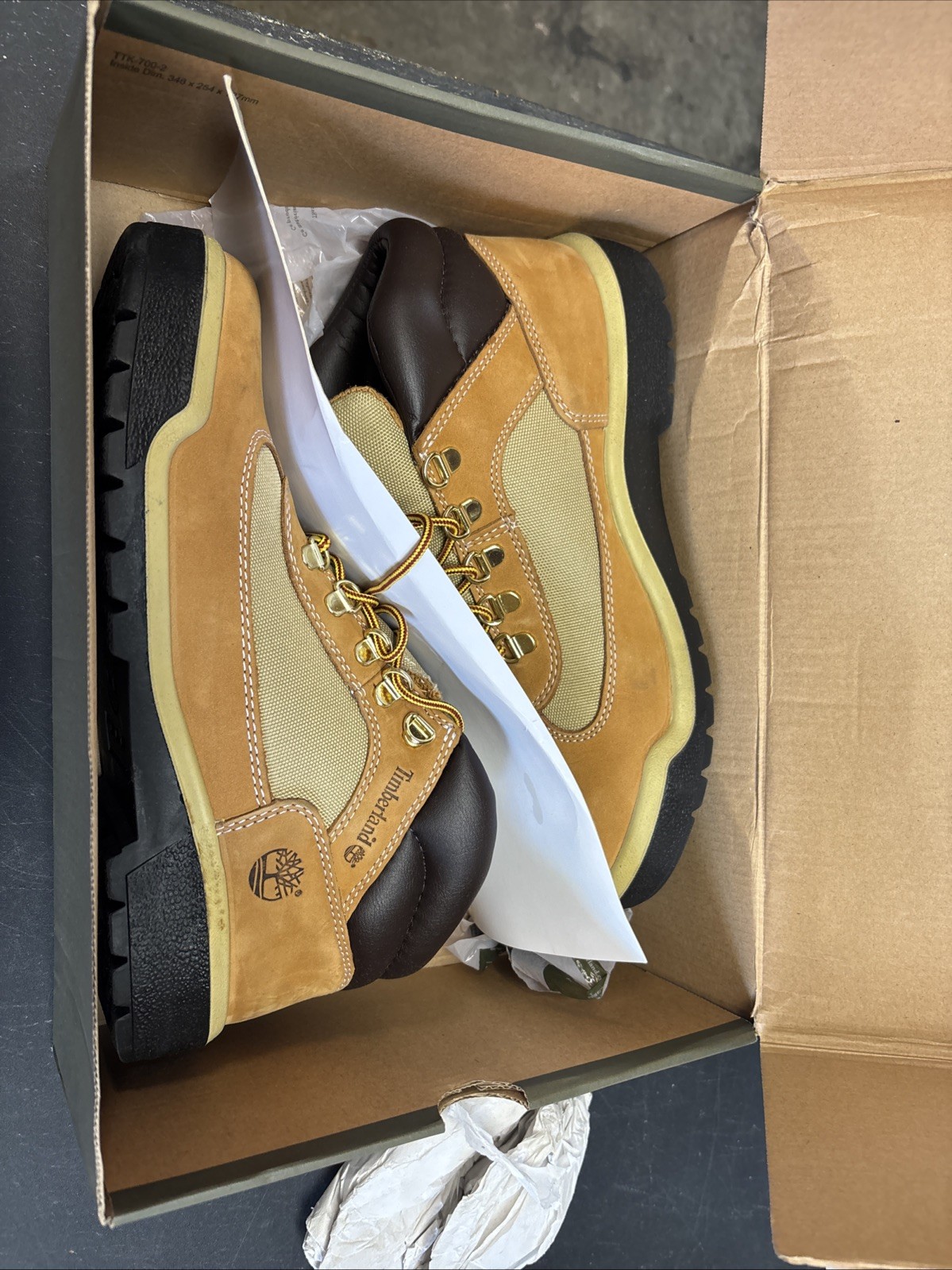 Men’s Size 10 M Timberland Field Boots Wheat/Brown In Original Box