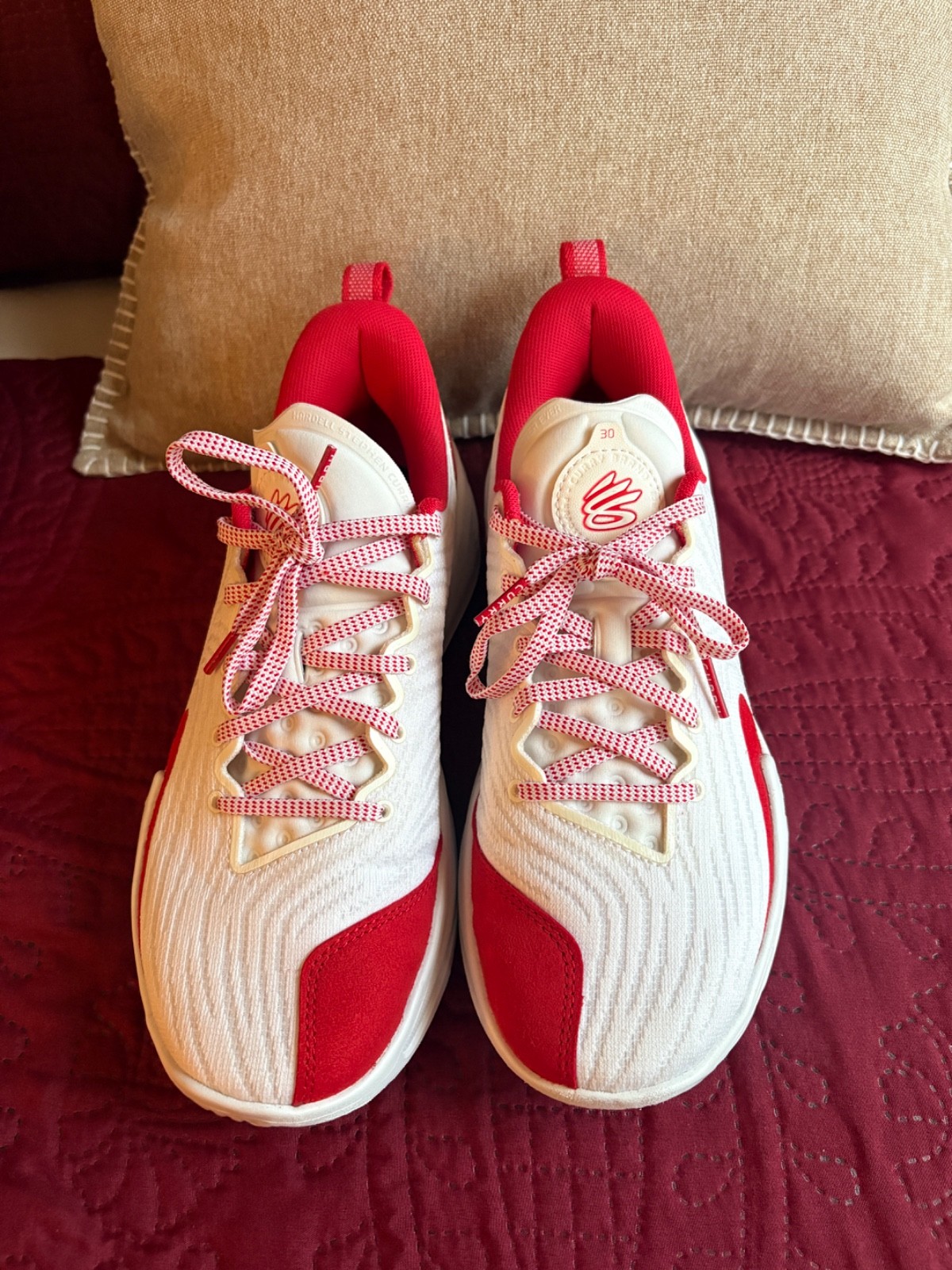 Under Armour Curry Brand Curry Flow 12 Team ‘White Red’ – Men’s 7.5 /