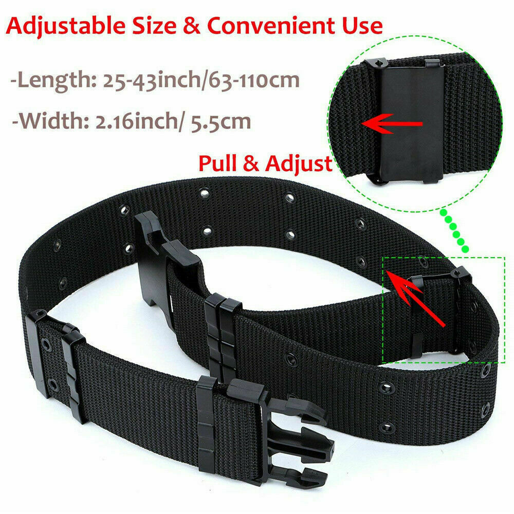 Military Pistol Belt Nylon Tactical Webbing Belt ALICE Marine Corps Type Belt US