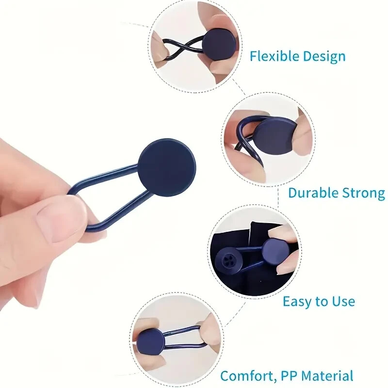 12Pcs Button Extenders For Jeans Pants Waistband Expander Pants Waist Extension