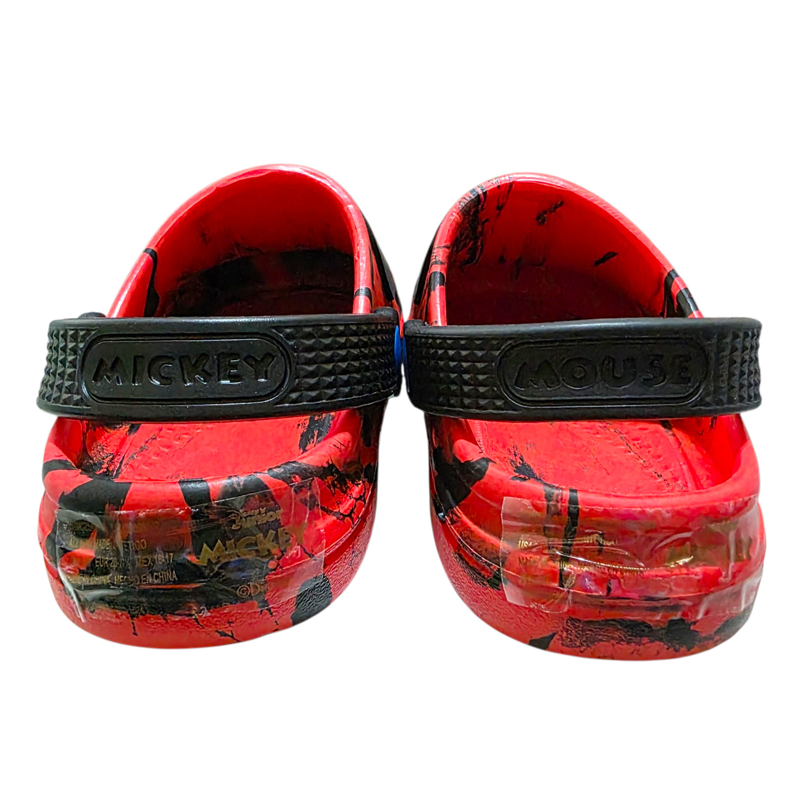 Disney Toddler Clogs Mickey Mouse Red Unisex Sz 7/8,9/10,11/ 12 Back SwivelStrap