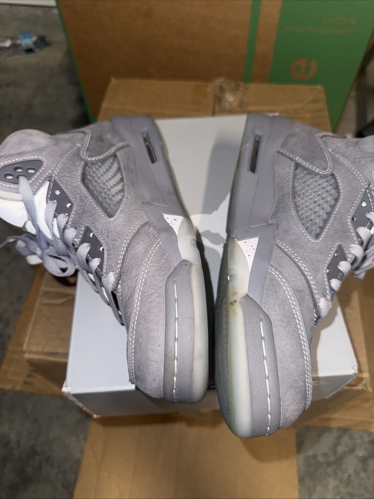 Air Jordan 5 Wolf Grey Size 7y 100% Authentic Ready To Ship !! SUPER CHEAP! GO!