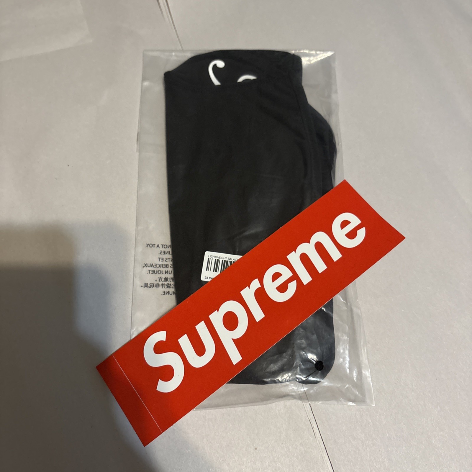 Supreme Script Lightweight Balaclava Black One Size Brand New With Tags