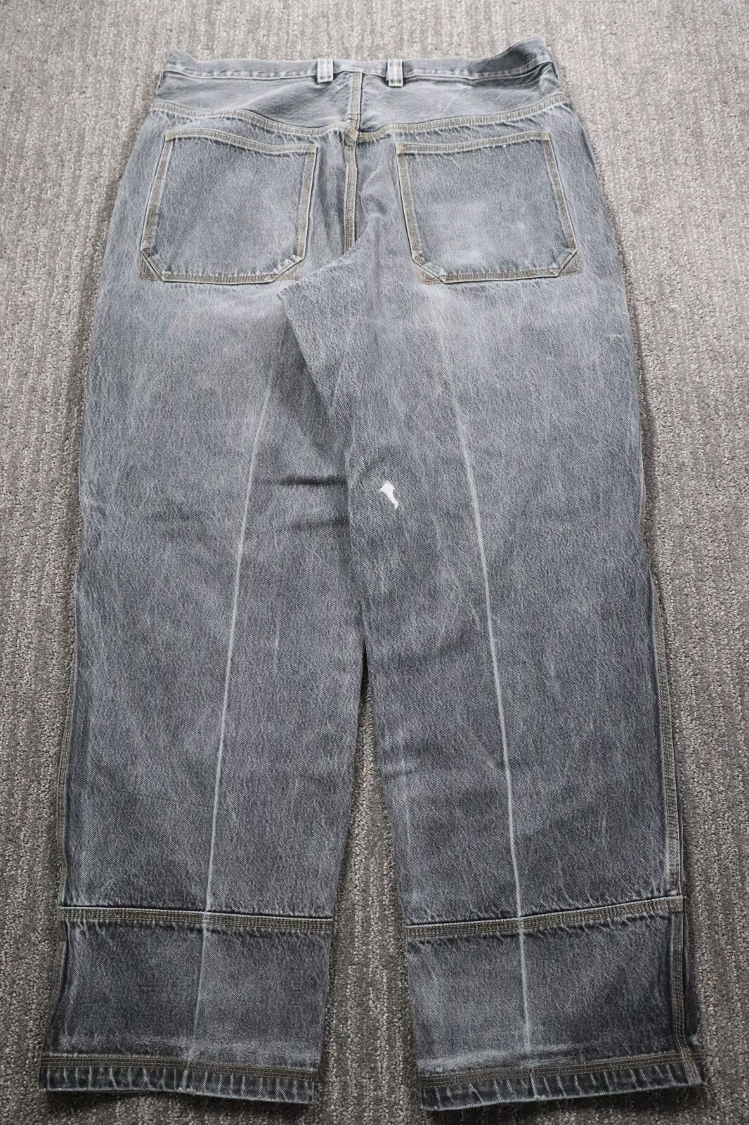 Mecca VTK 90s Baggy Jean’s Grunge Skater Hip-hop Urban Men 40×32 DAMAGED ZIPPER