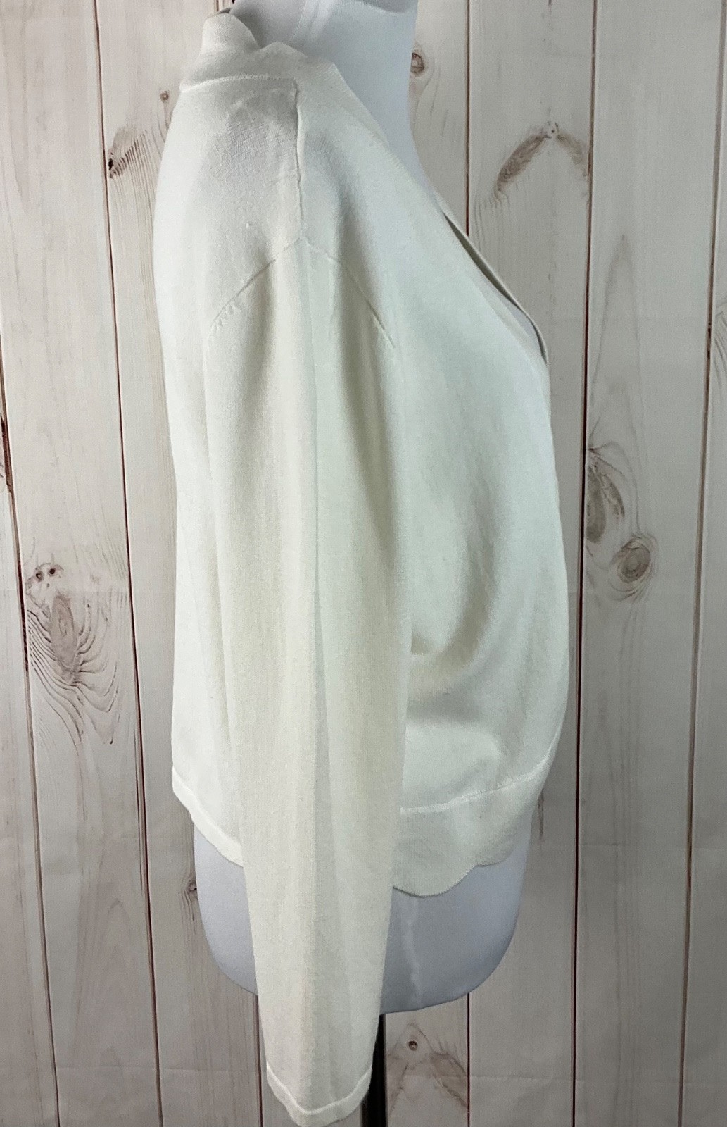 Ronni Nicole Cardigan Shrug Sweater Women Size XL White Bolero Open Front NWT