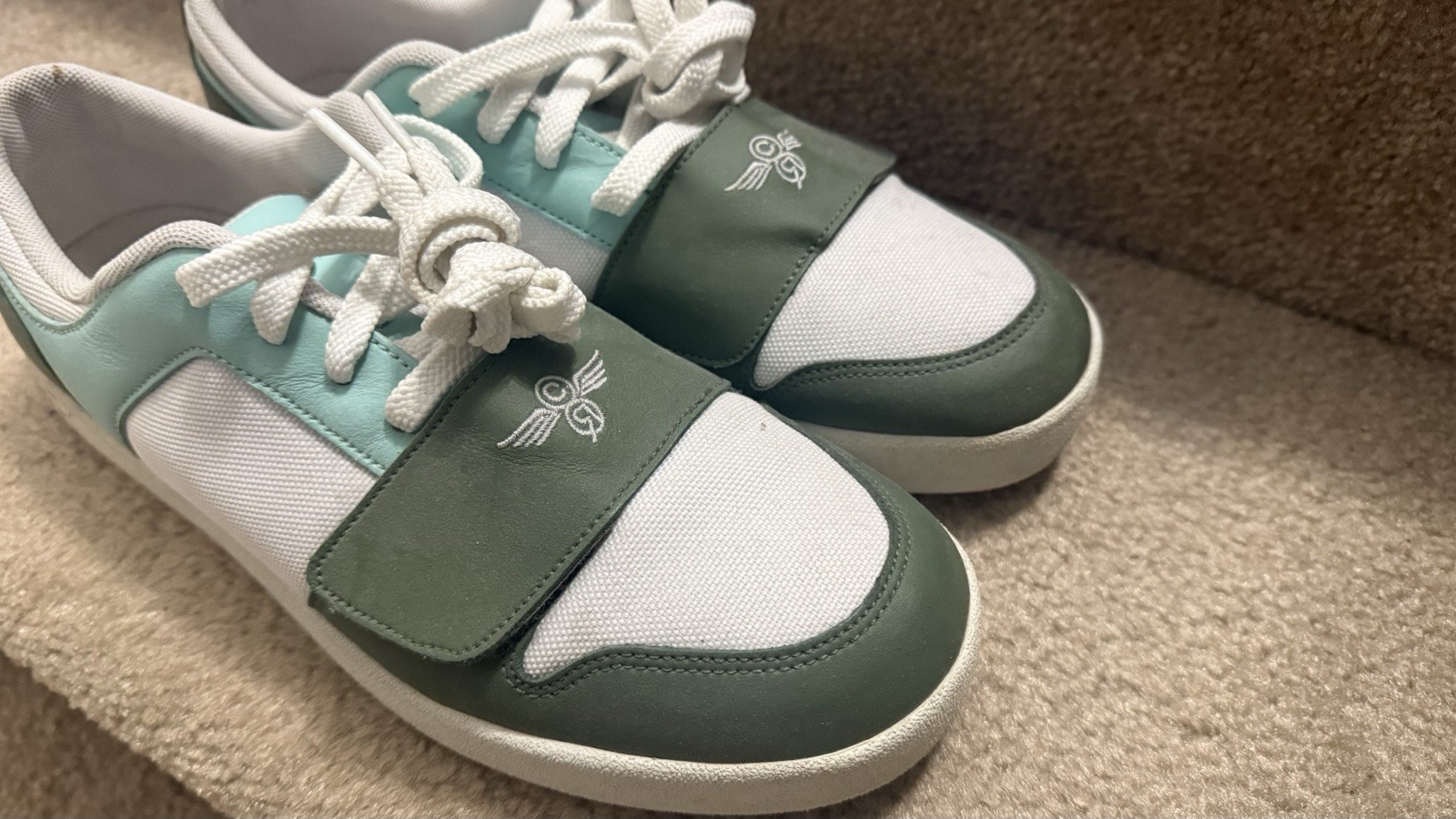 Creative Recreation Shoes Cesario Lo Green White Leather Sneakers Size 10.5