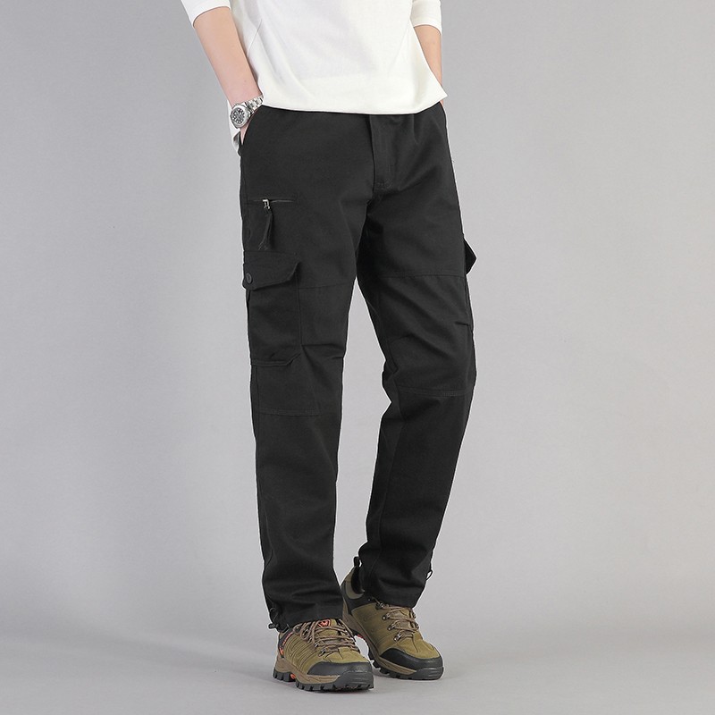 Men’s Cargo Pants Waterproof Hiking Trousers Multi-Pocket Tactical Outdoor Pants