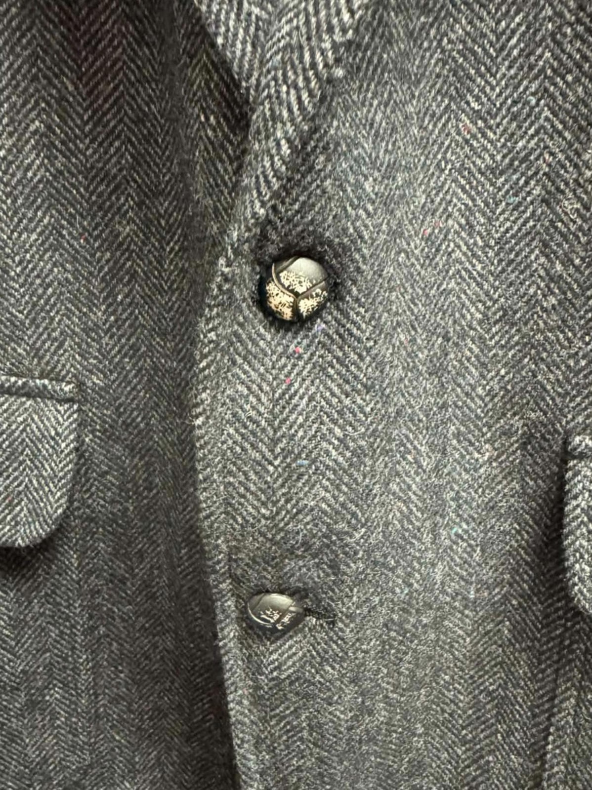 Vintage Pendleton Blazer Mens 40 Gray Wool Herringbone Elbow Patch Coat Jacket