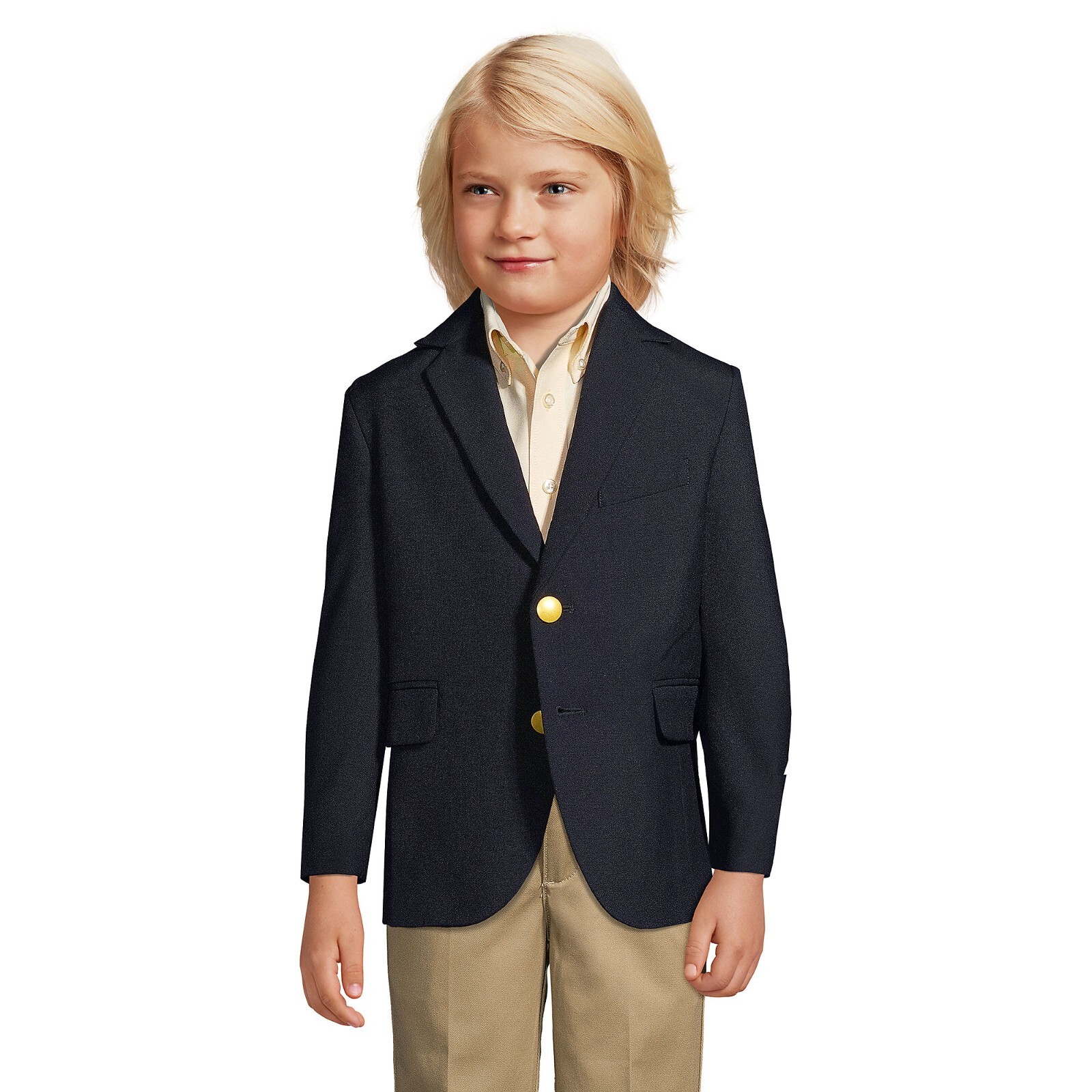 Lands’ End School Uniform Boys Hopsack Blazer Deep Navy Choose size