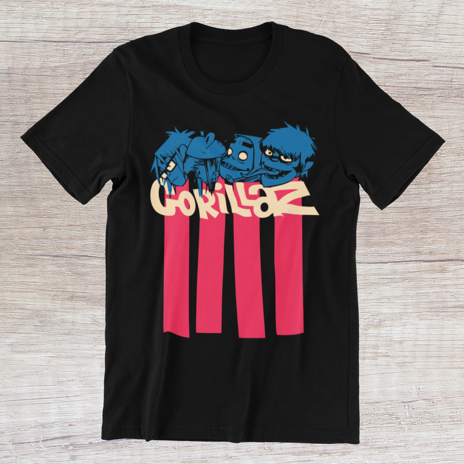Hot! GORILLAZ Band Hip Hop Rock Band Black Heavy S-5XL T Shirt BT542