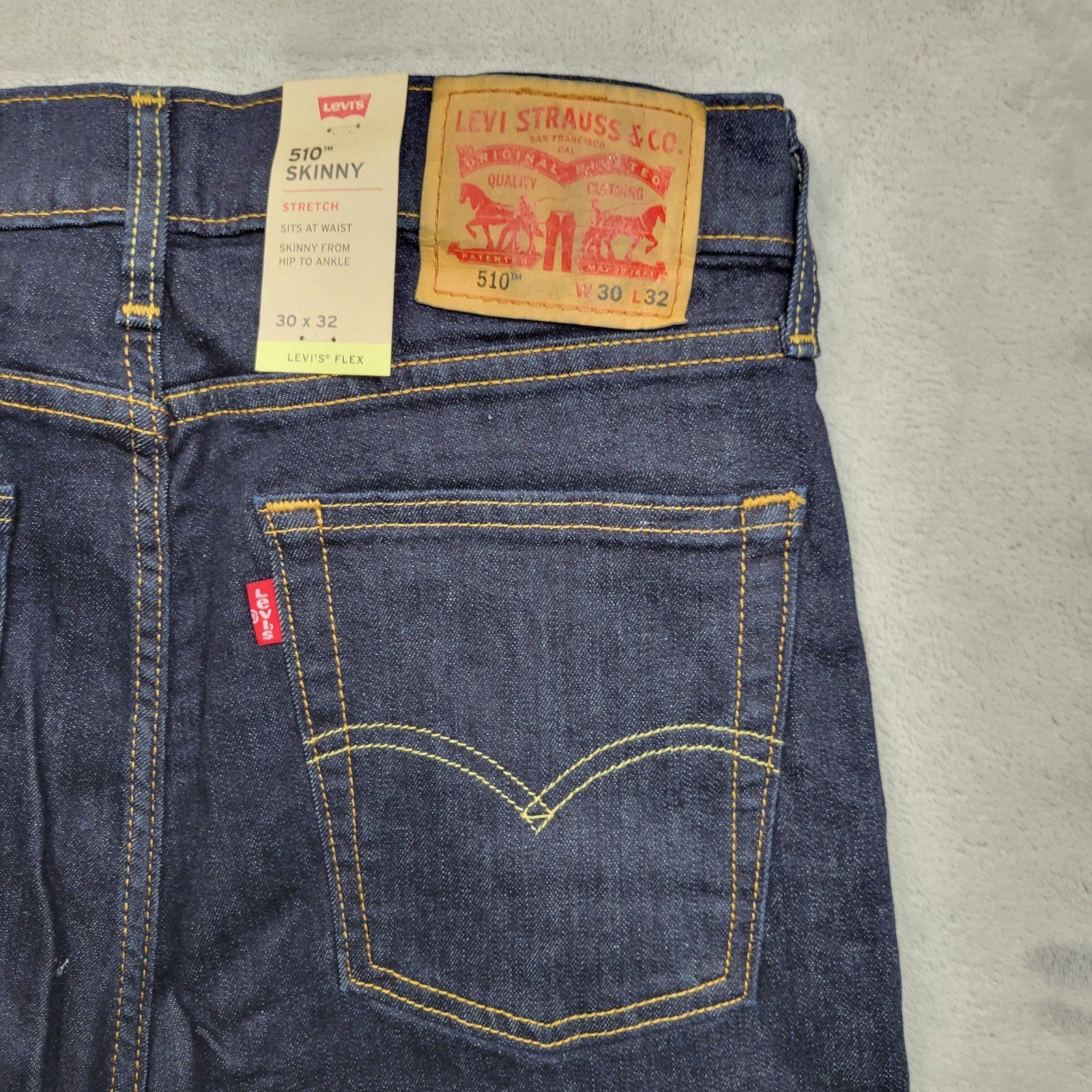 Levis 510 Jeans Men Skinny Hip Dark Wash Stretch Denim Pants 30-32-34-36 New Tag